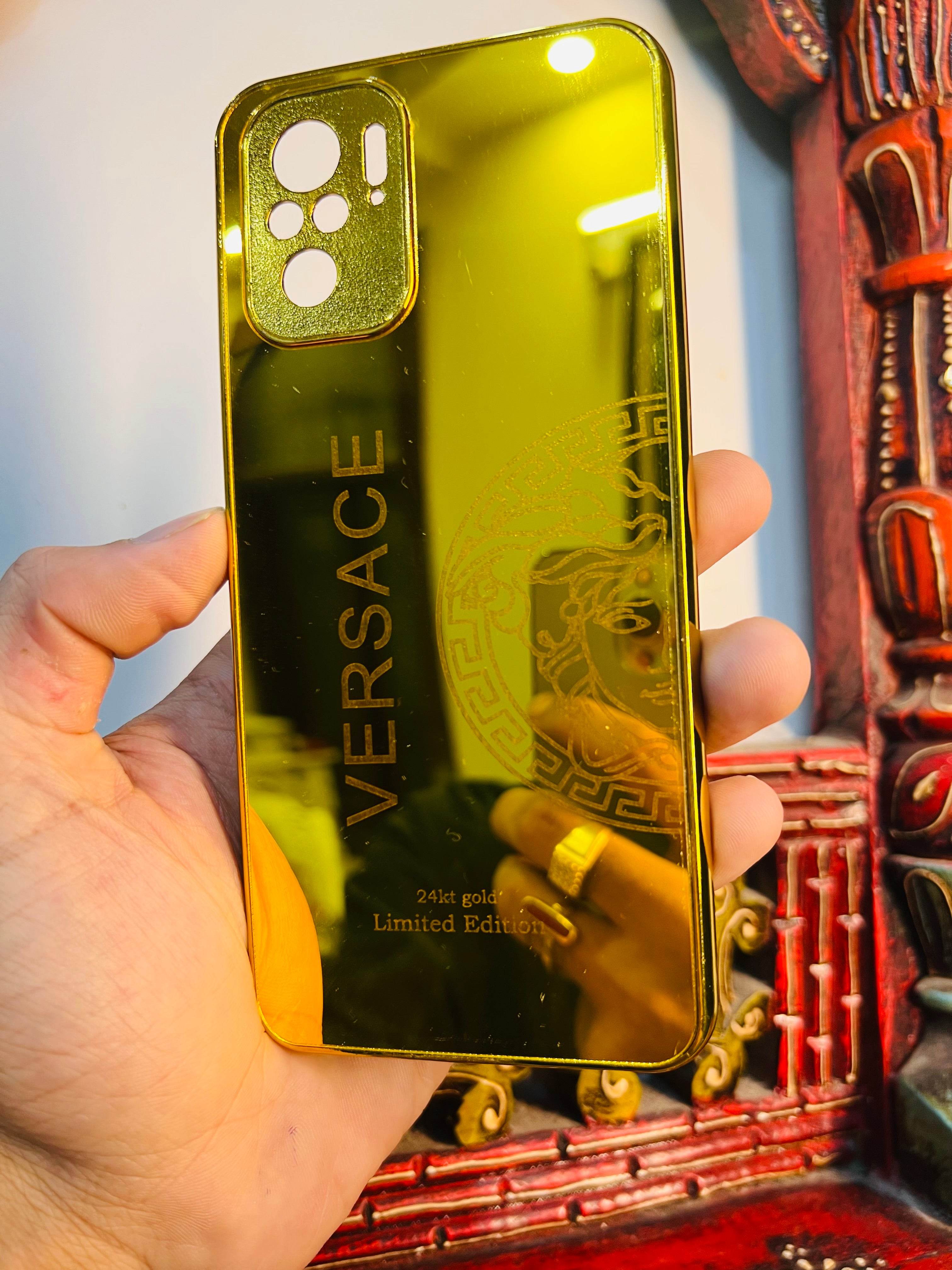 Redmi Note 10/10s Premium Gold Plated Back Case Cover - Versace Right - Guleel