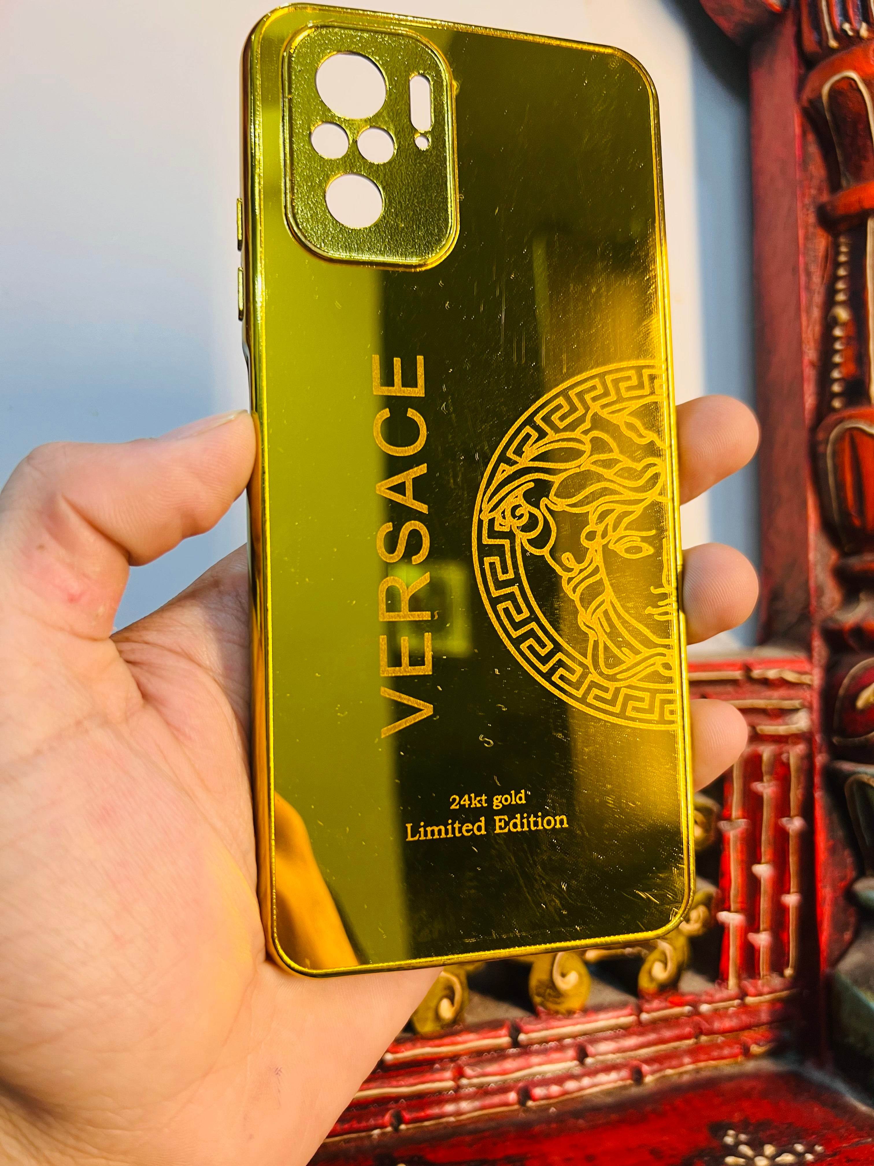 Redmi Note 10/10s Premium Gold Plated Back Case Cover - Versace Right - Guleel
