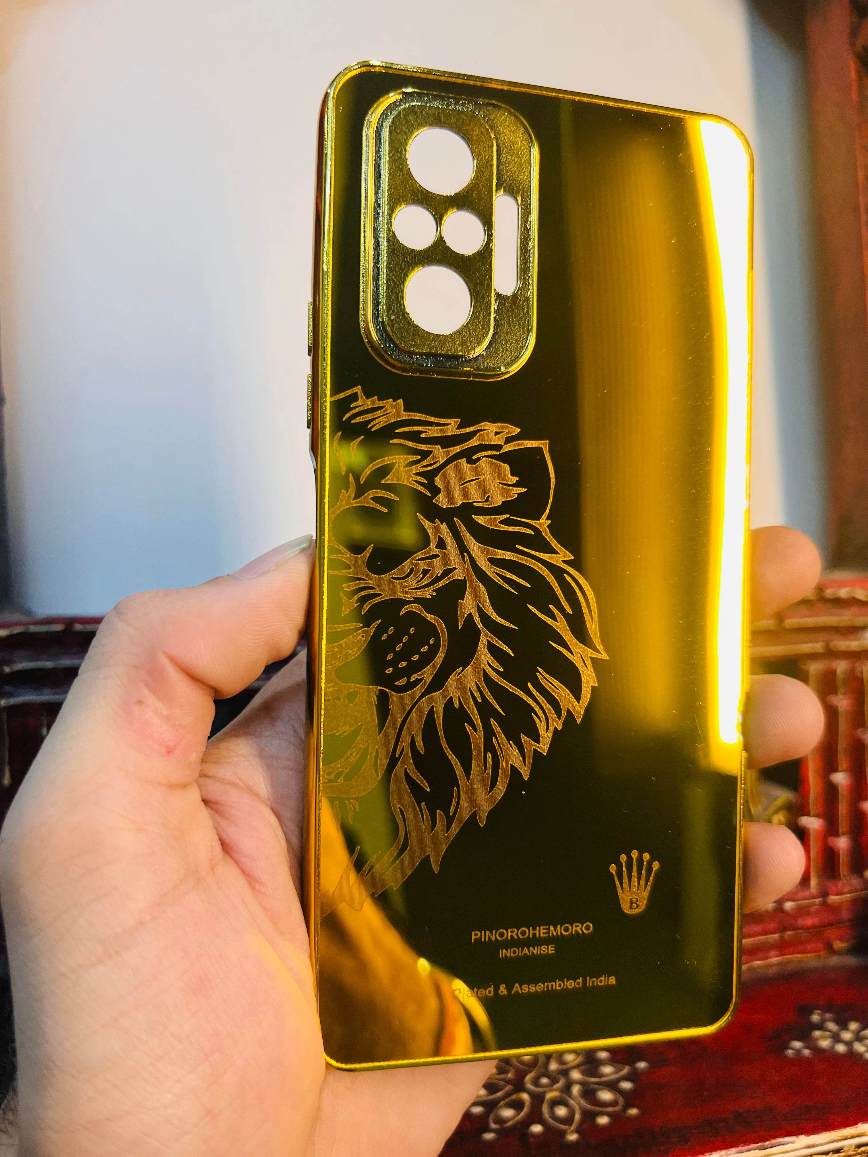 Premium Gold Plated Back Case Cover - Lion Left - Guleel