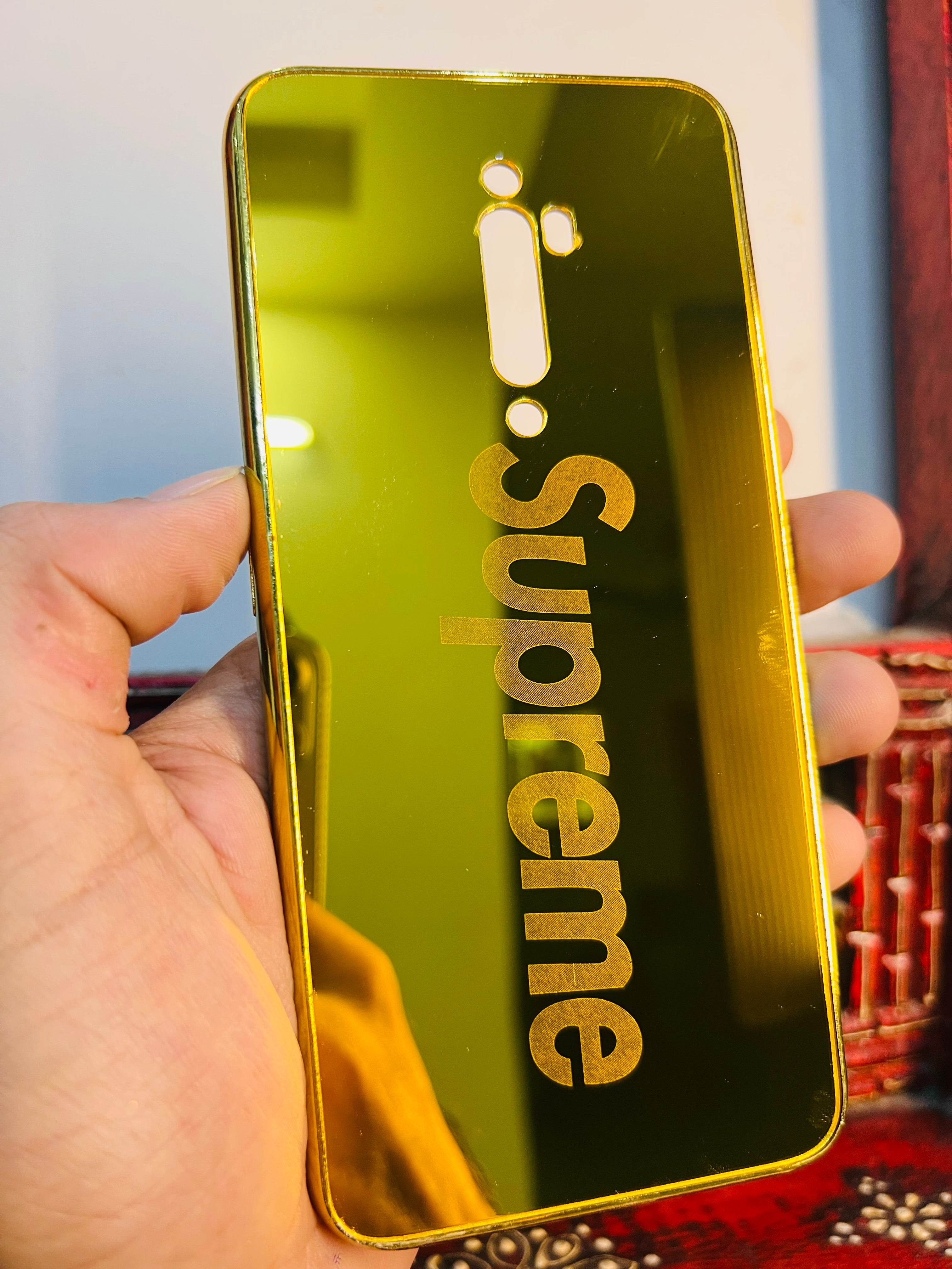 Premium Gold Plated Back Case Cover - Supreme - Guleel