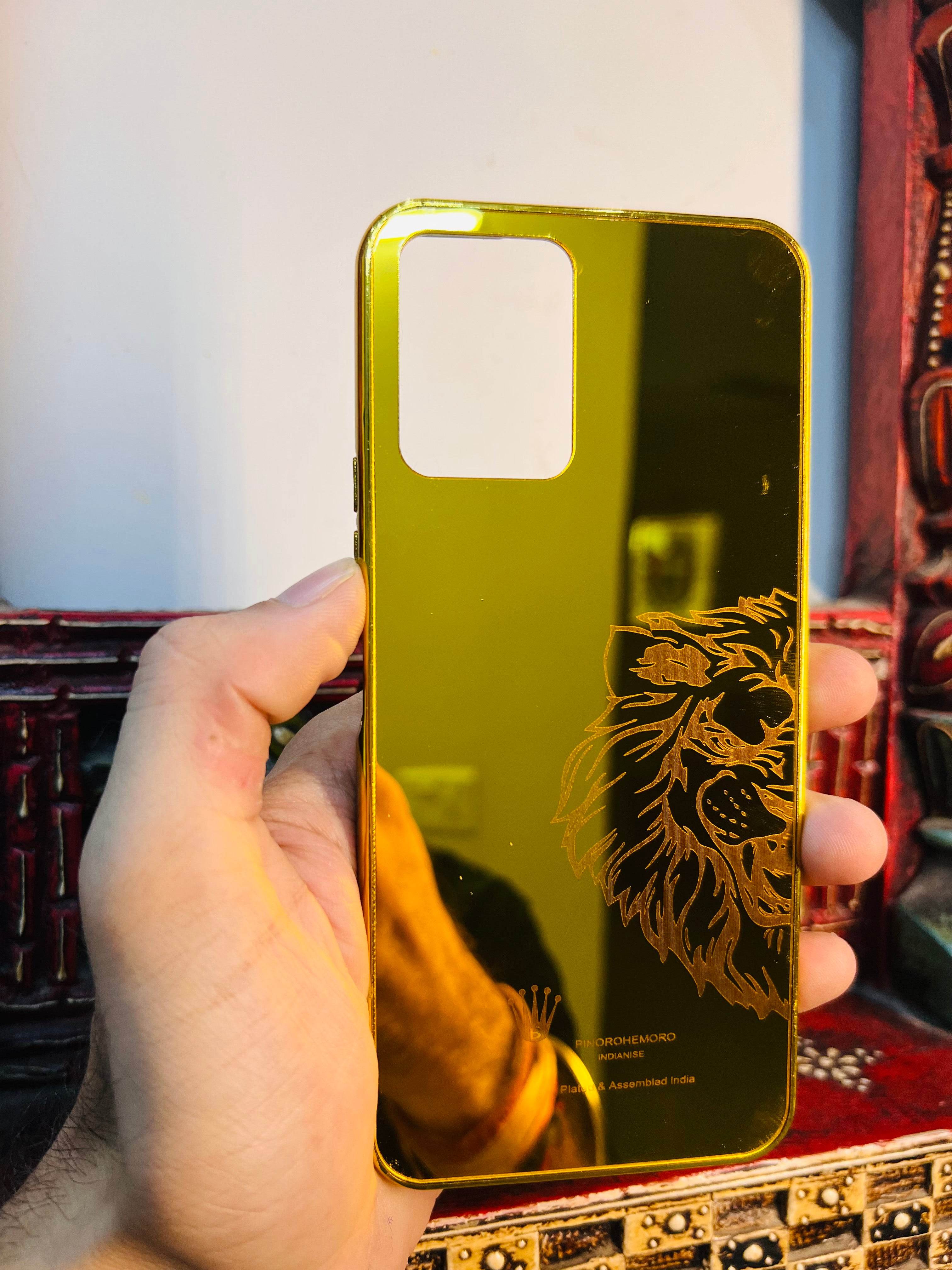 Gold Plated Back Case Cover - Lion Right - Guleel