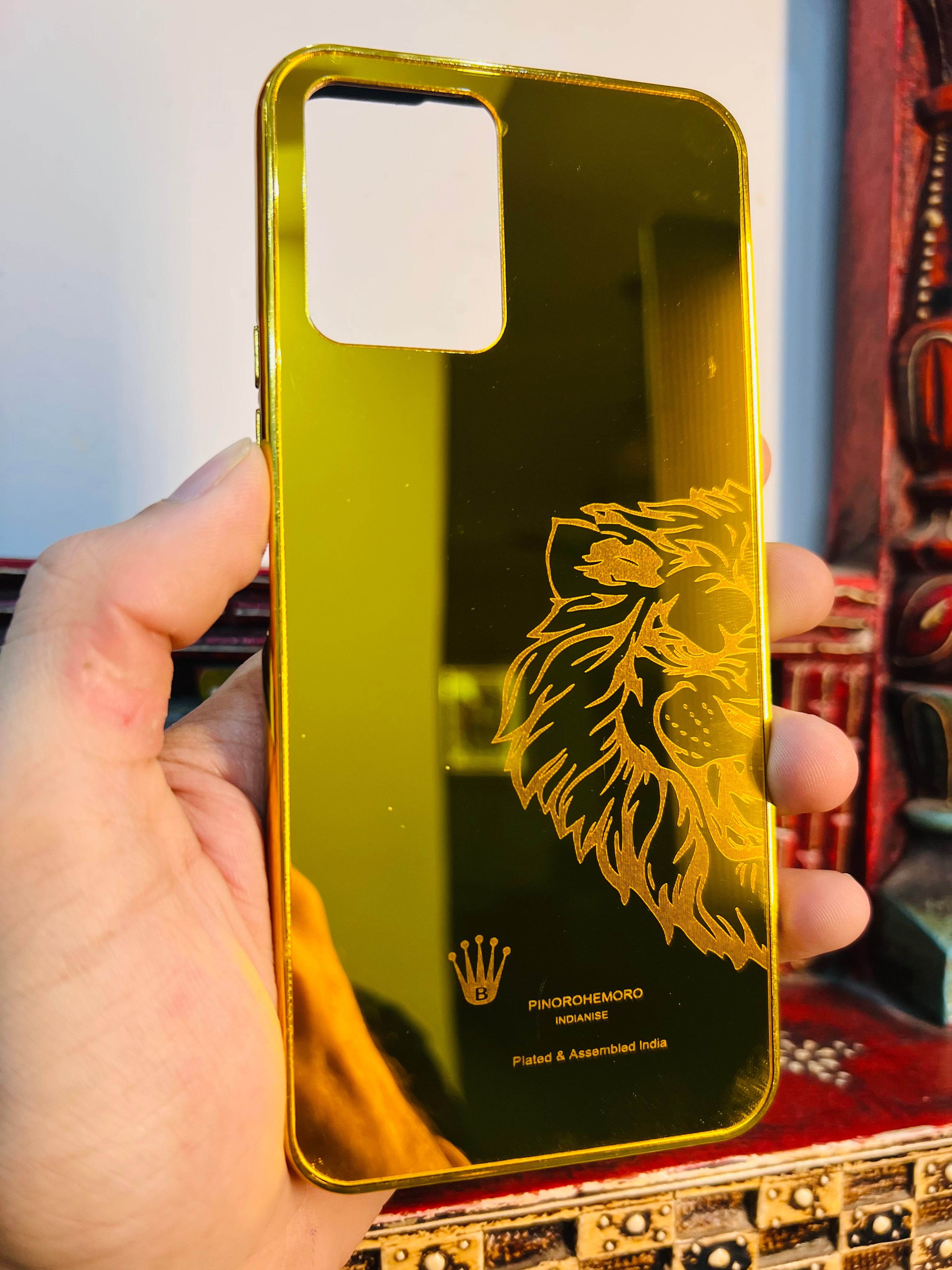 Gold Plated Back Case Cover - Lion Right - Guleel