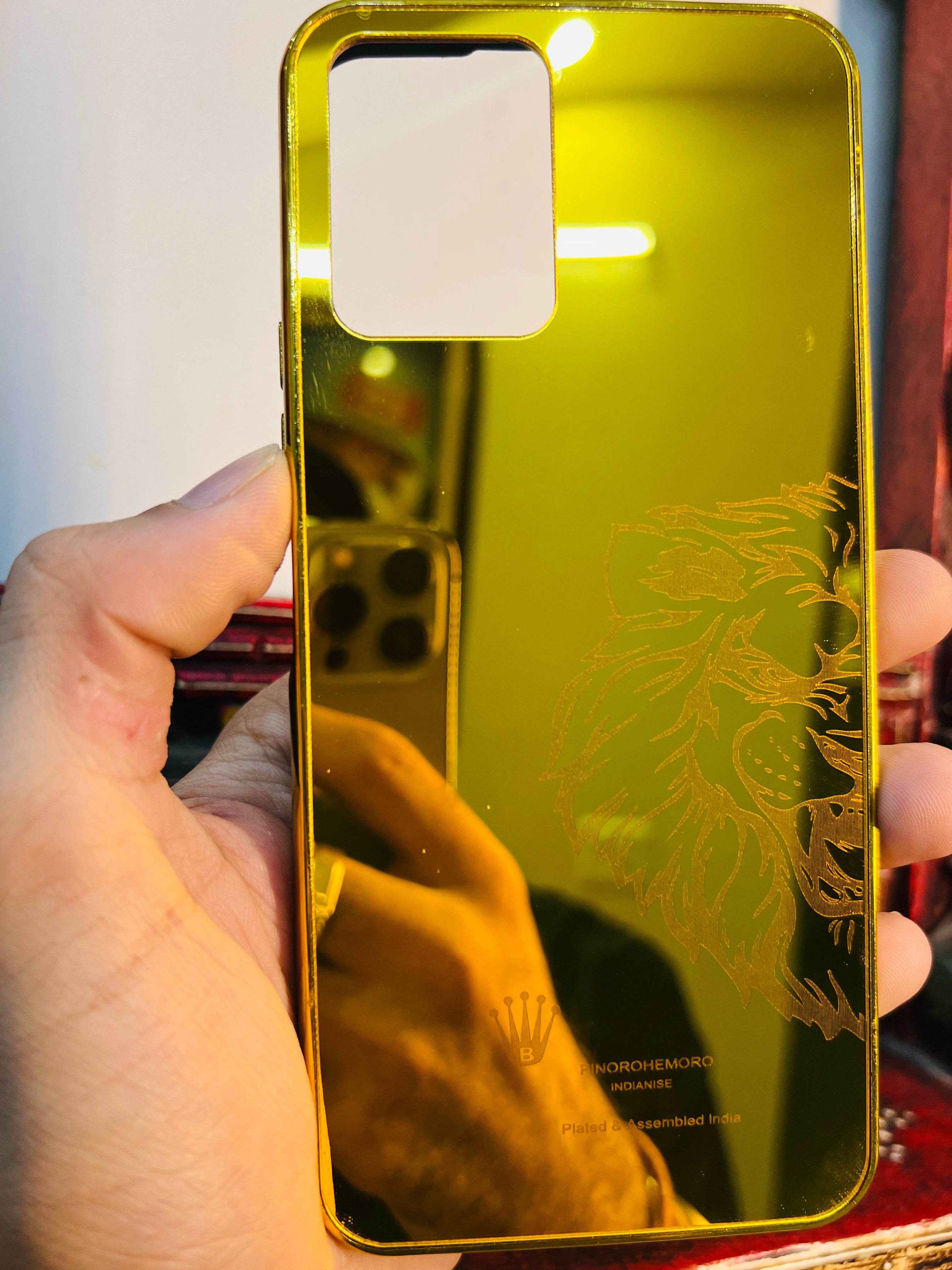 Gold Plated Back Case Cover - Lion Right - Guleel