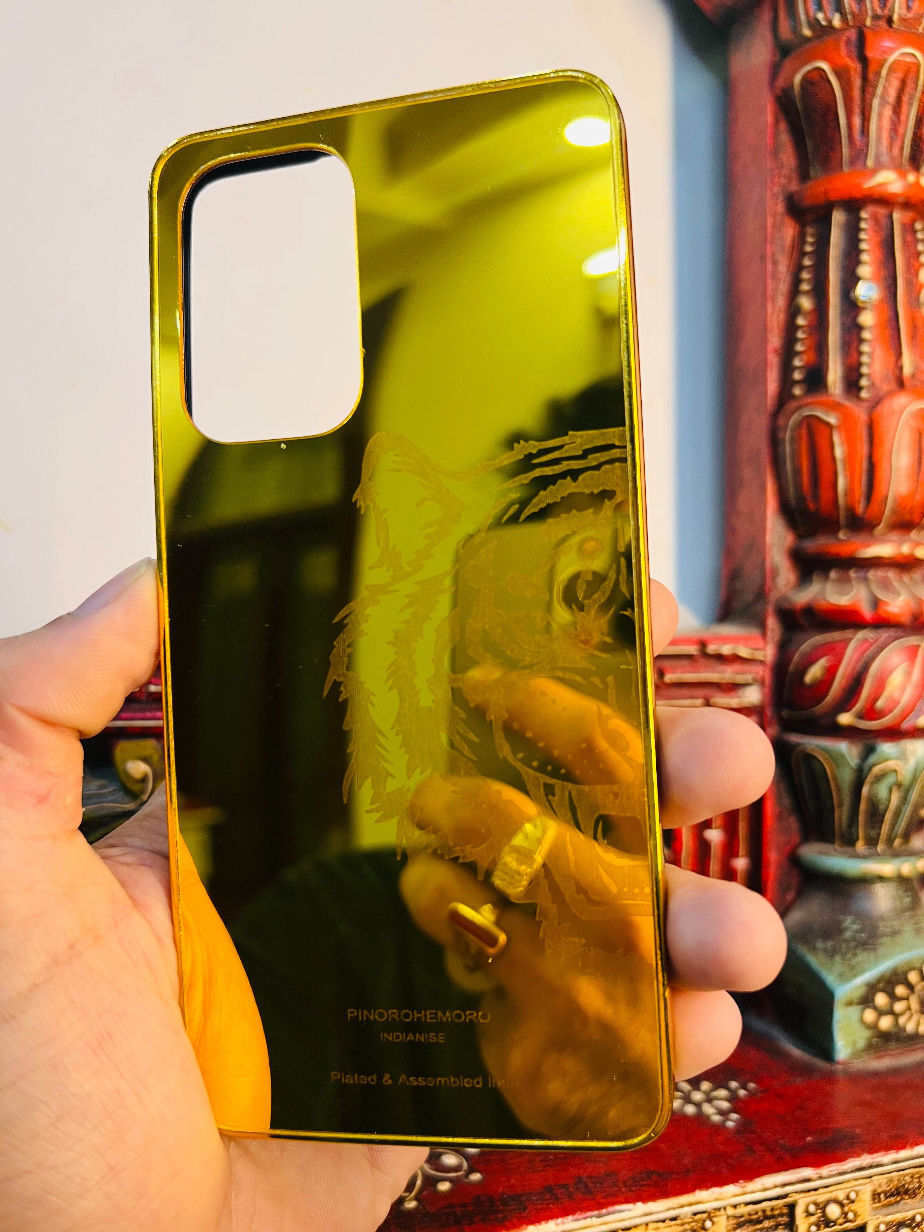 Samsung Galaxy A53 5G Gold Plated Back Case Cover - Tiger Right - Guleel