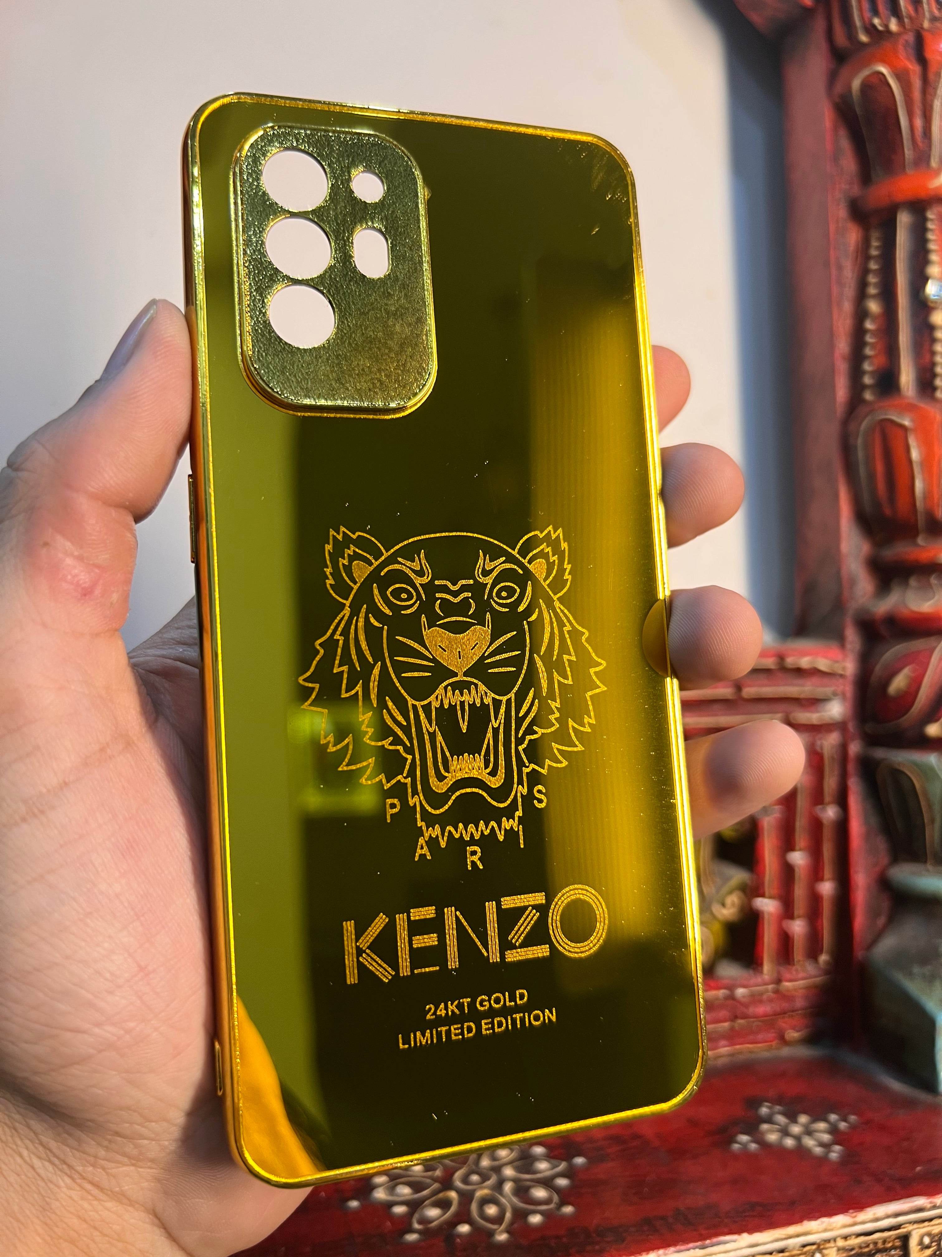 Oppo F19 Pro Plus Gold Plated Back Case Cover - Kenzo - Guleel