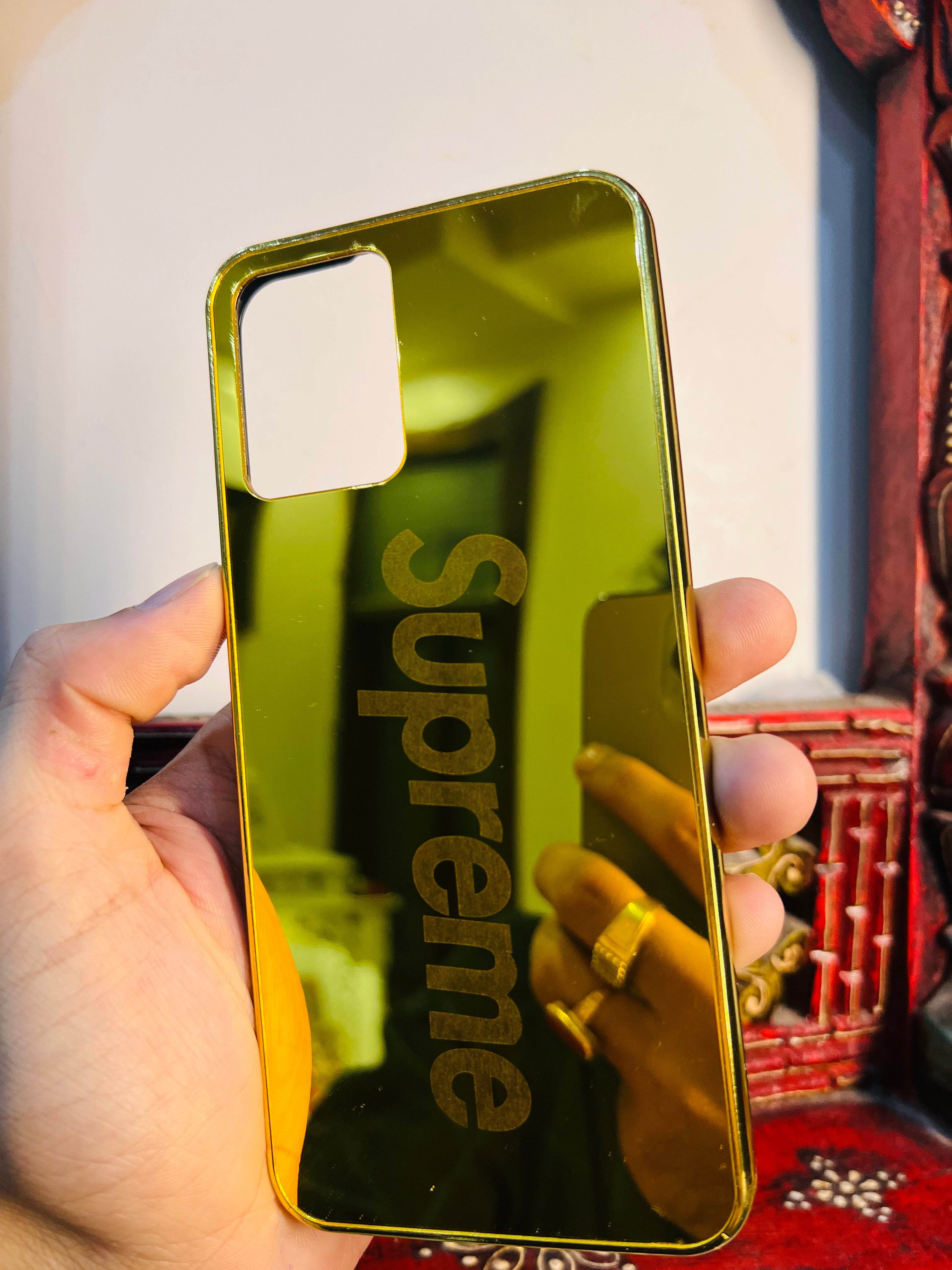 Premium Gold Plated Back Case Cover - Supreme - Guleel