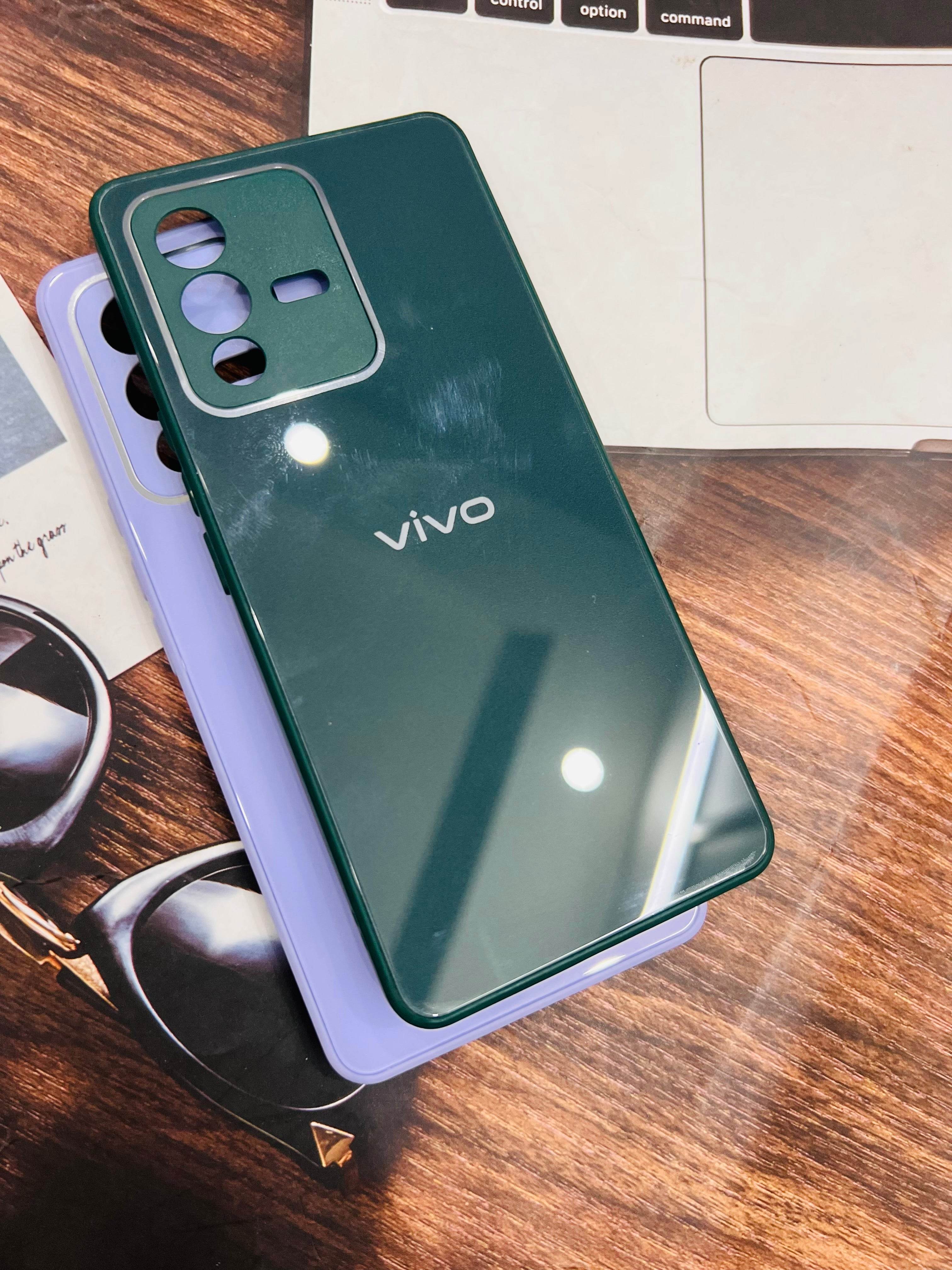 Vivo V23 Pro 5G Premium Shockproof Glass Case Cover - Purple - Guleel