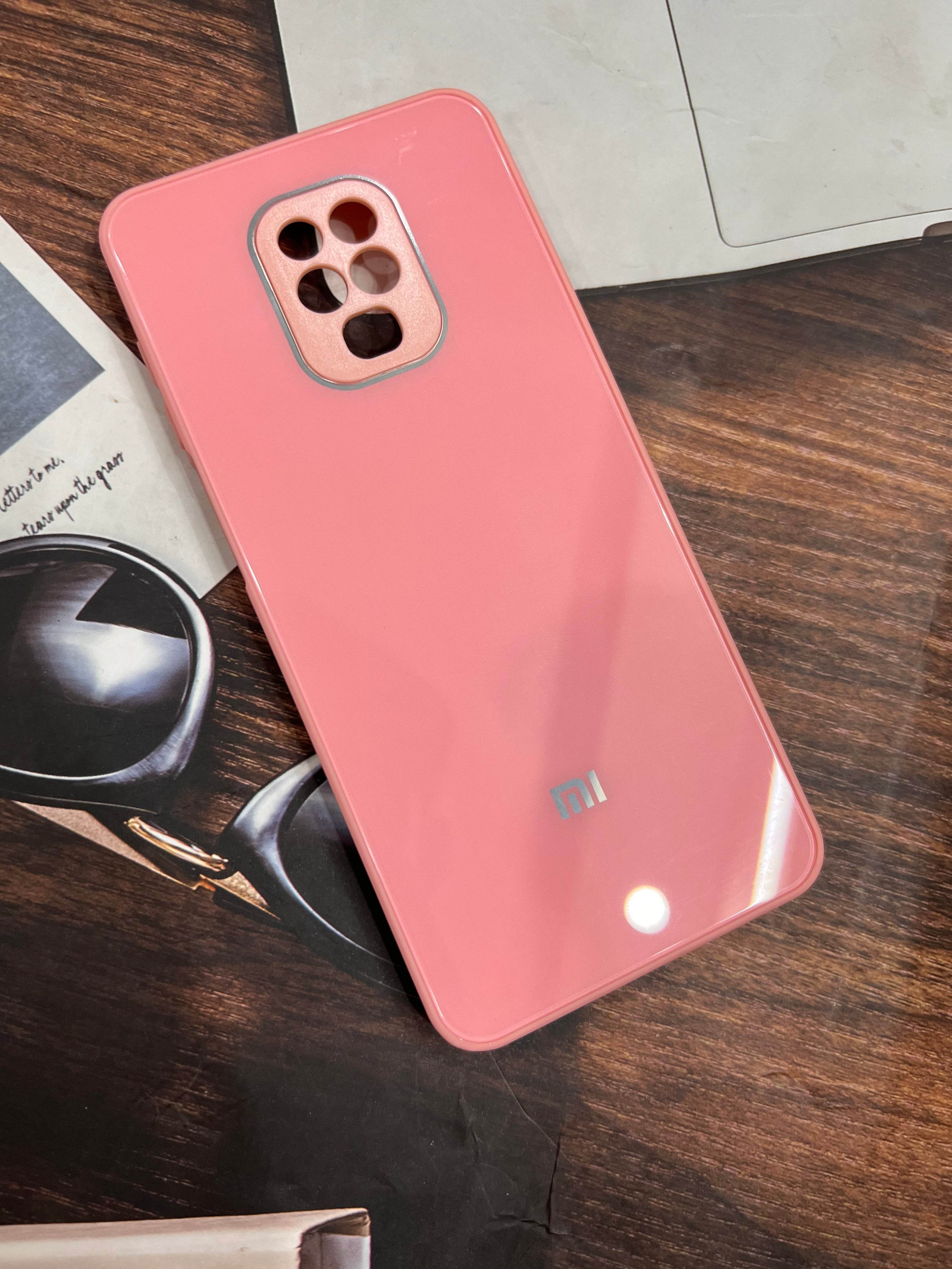 Redmi Note 9 Pro / Note Pro Max Premium Shockproof Glass Case Cover - Pink - Guleel