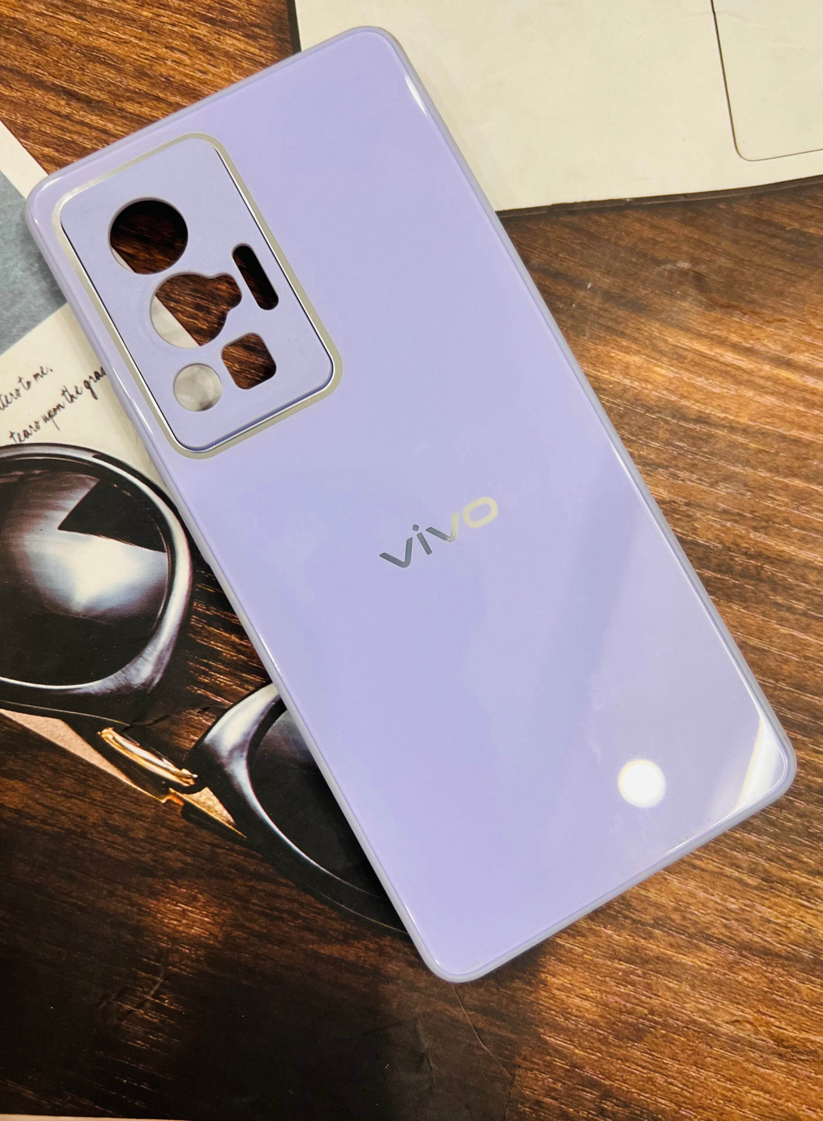 Vivo X70 Pro Premium Shockproof Glass Case Cover - Purple - Guleel
