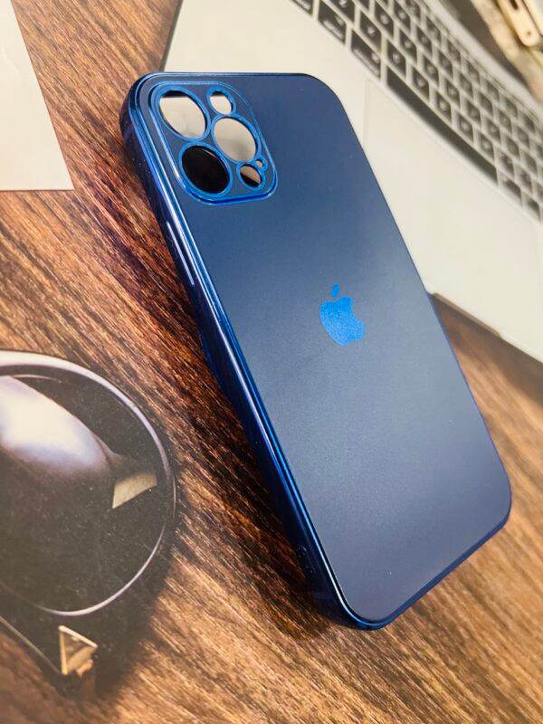 iPhone 12 Pro Max Camera Protection Logo Cover - Blue - Guleel