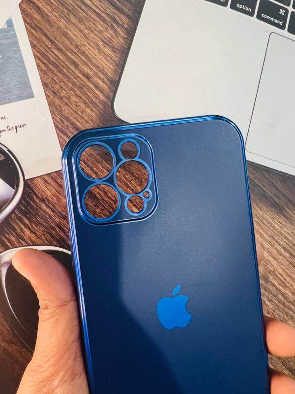 iPhone 12 Pro Max Camera Protection Logo Cover - Blue - Guleel