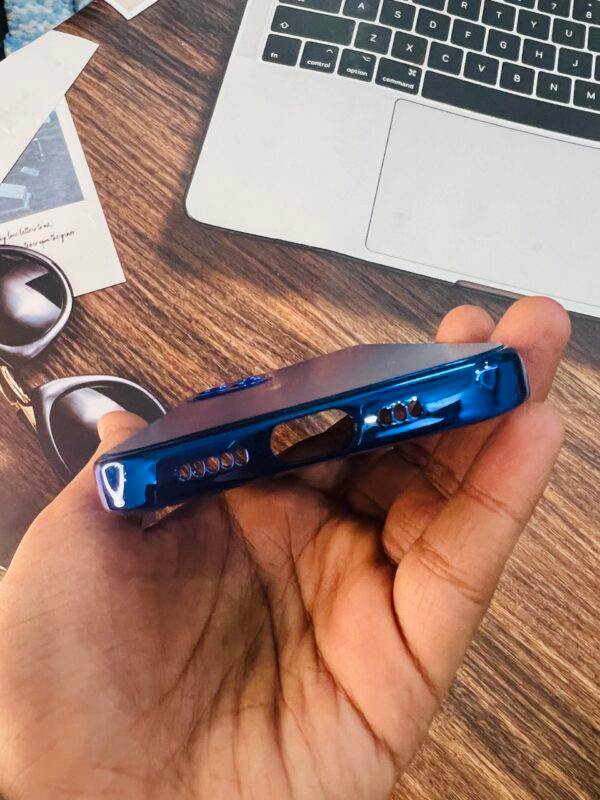 iPhone 12 Pro Max Camera Protection Logo Cover - Blue - Guleel