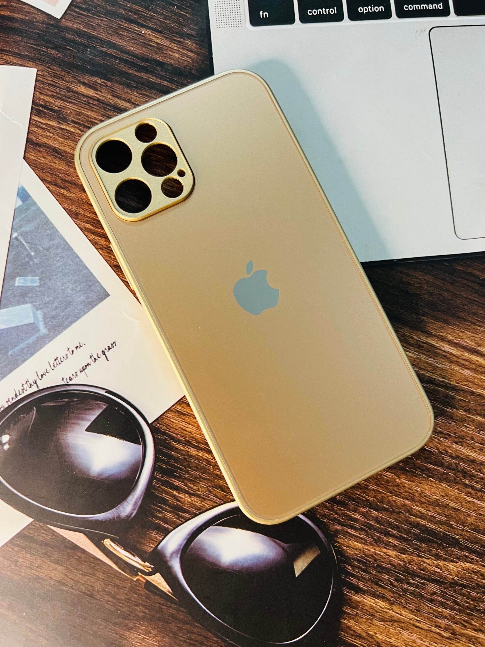 iPhone 12 Pro Max Premium Shockproof Scratch Proof Case – Gold - Guleel