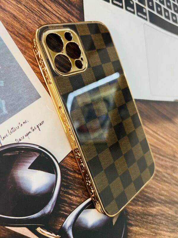 iPhone 12 Pro Premium 3D Boxes Dual Shade Glass Finish Case - Brown - Guleel