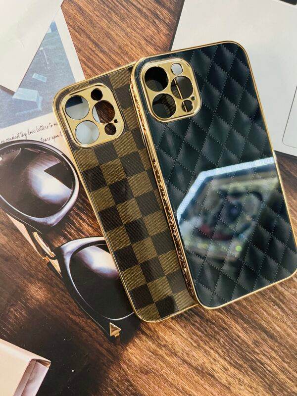 iPhone 12 Pro Premium 3D Boxes Dual Shade Glass Finish Case - Brown - Guleel