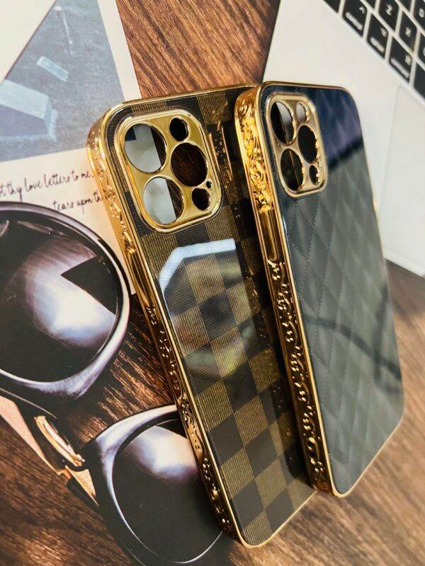 iPhone 12 Pro Premium 3D Boxes Dual Shade Glass Finish Case - Brown - Guleel