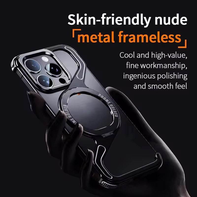 Premium Magnetic Ring Adjustable Stand Case - Black - Guleel