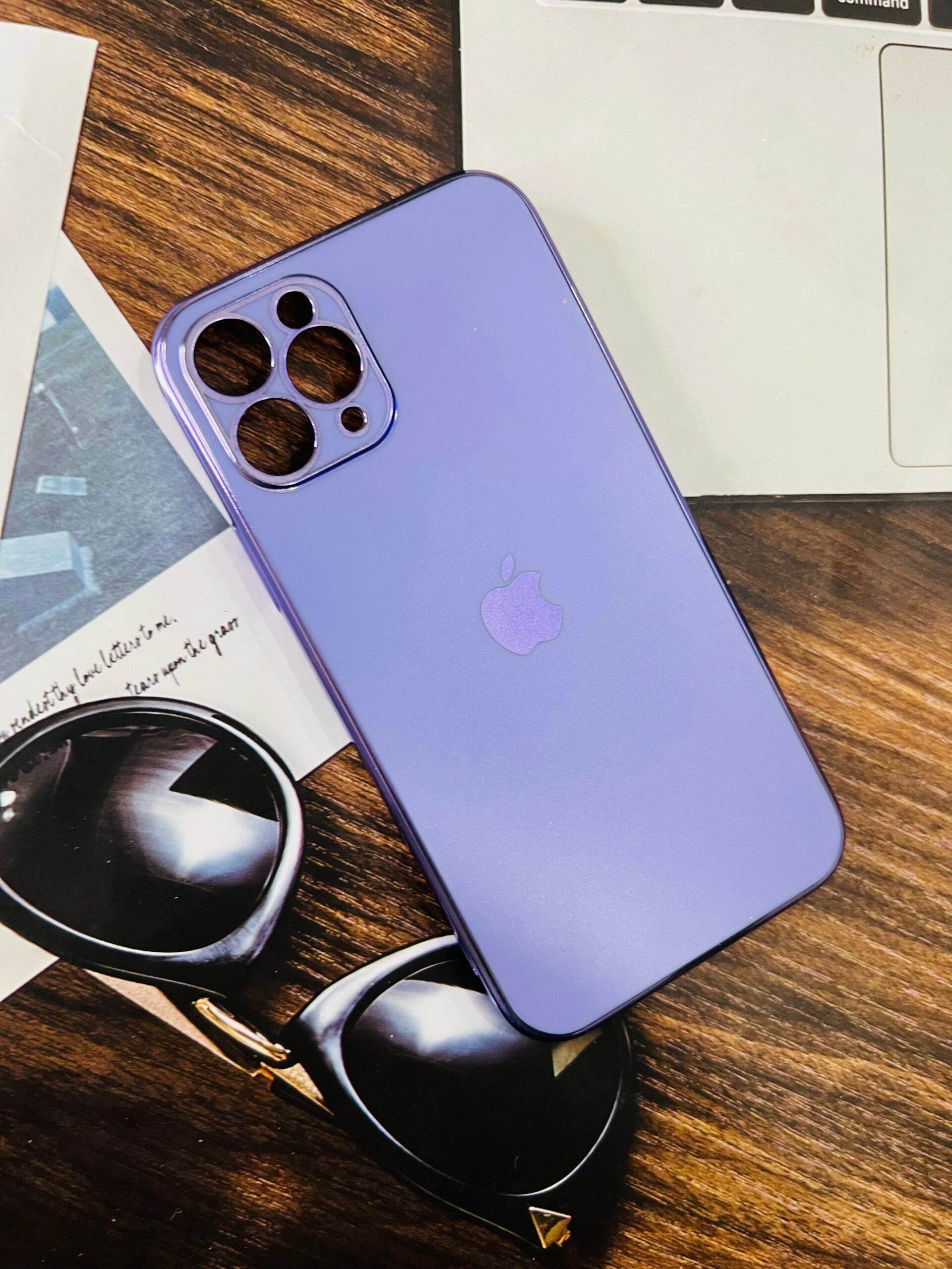iPhone 12 Pro Max Camera Protection Logo Cover - Lavender - Guleel