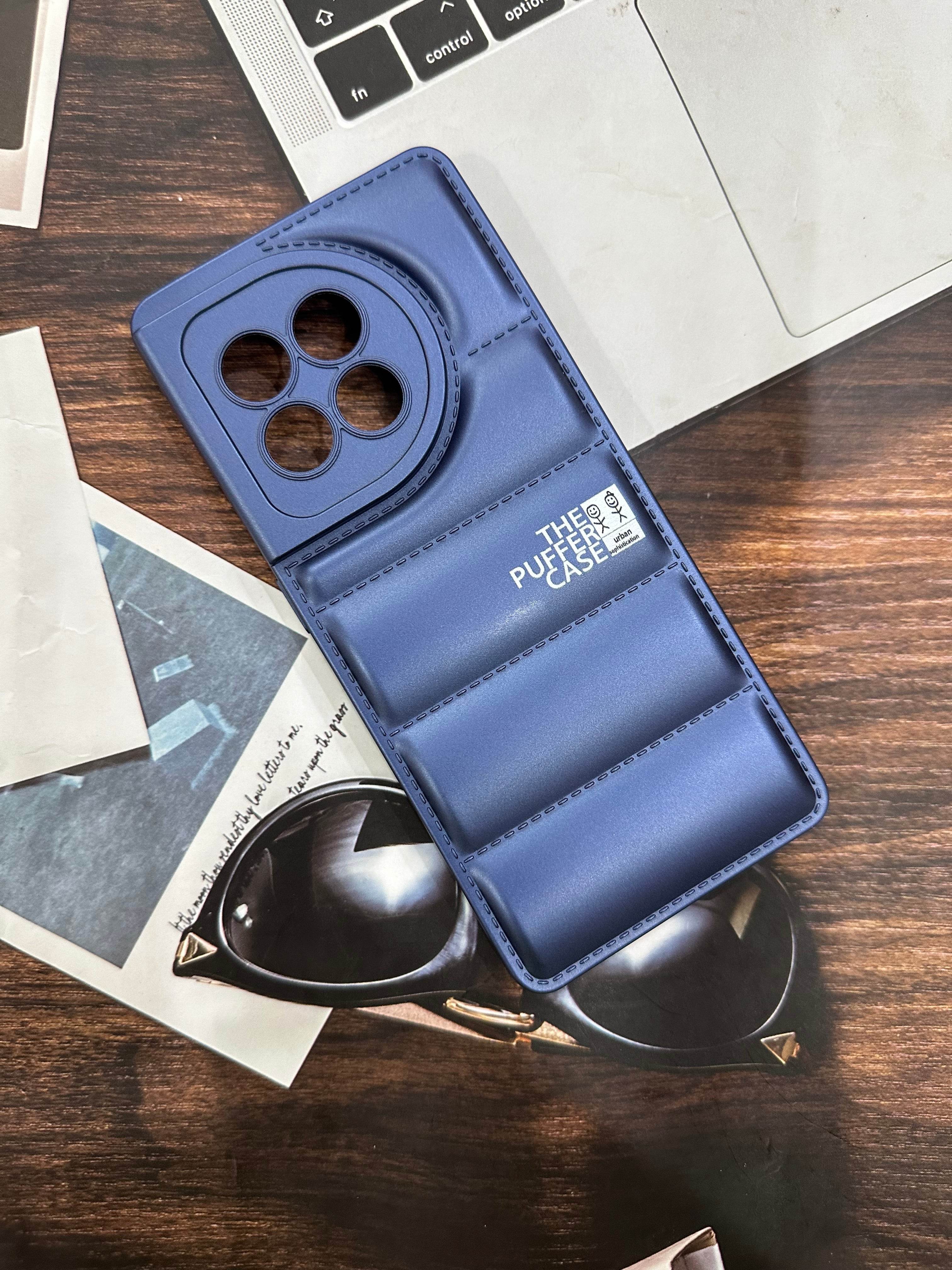 OnePlus 11R Premium Cushion Silicone Classy Finish Case Cover - Dark Blue - Guleel