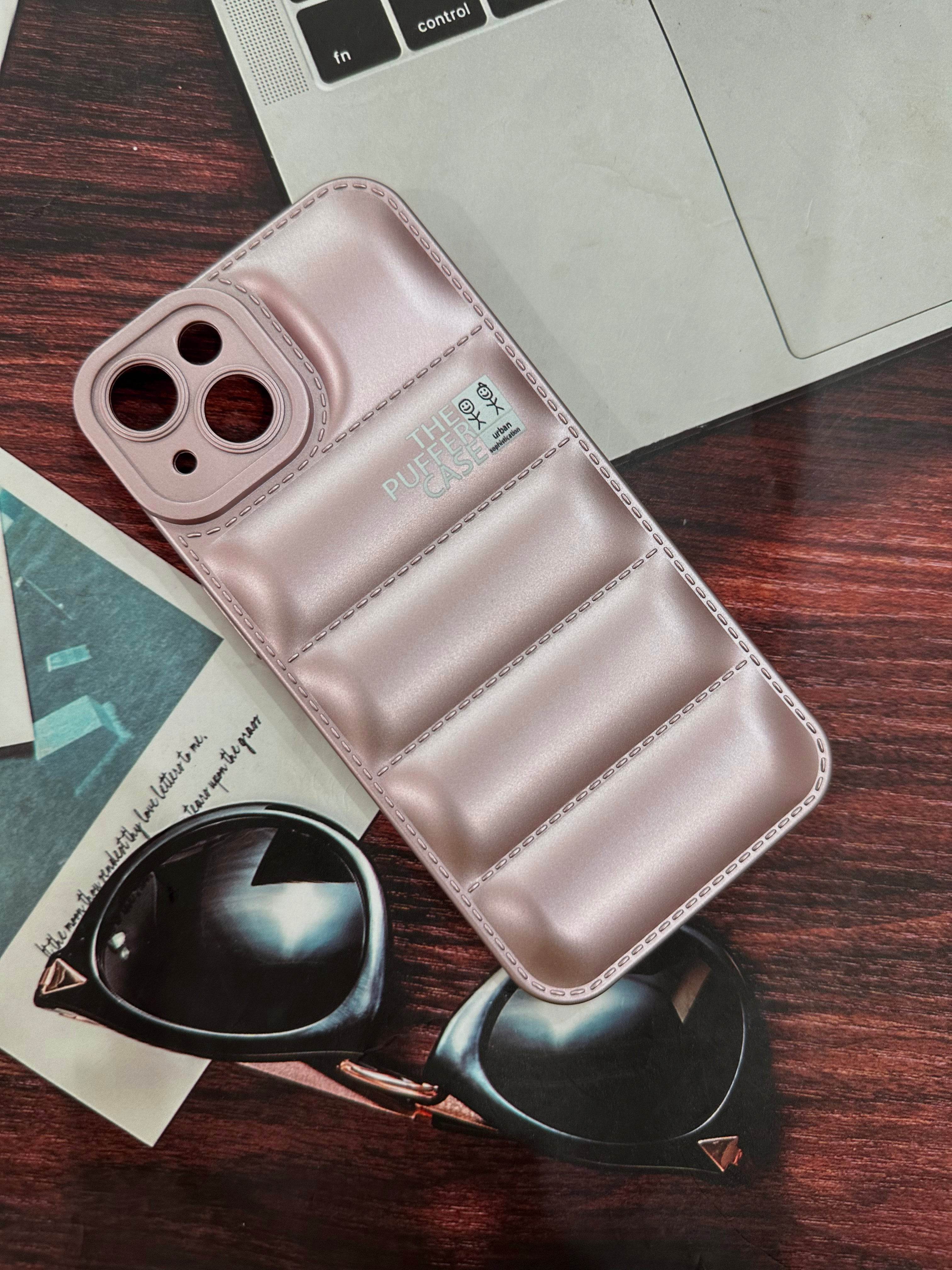 iPhone 13 Premium Cushion Silicone Classy Finish Case Cover - Rose Gold - Guleel