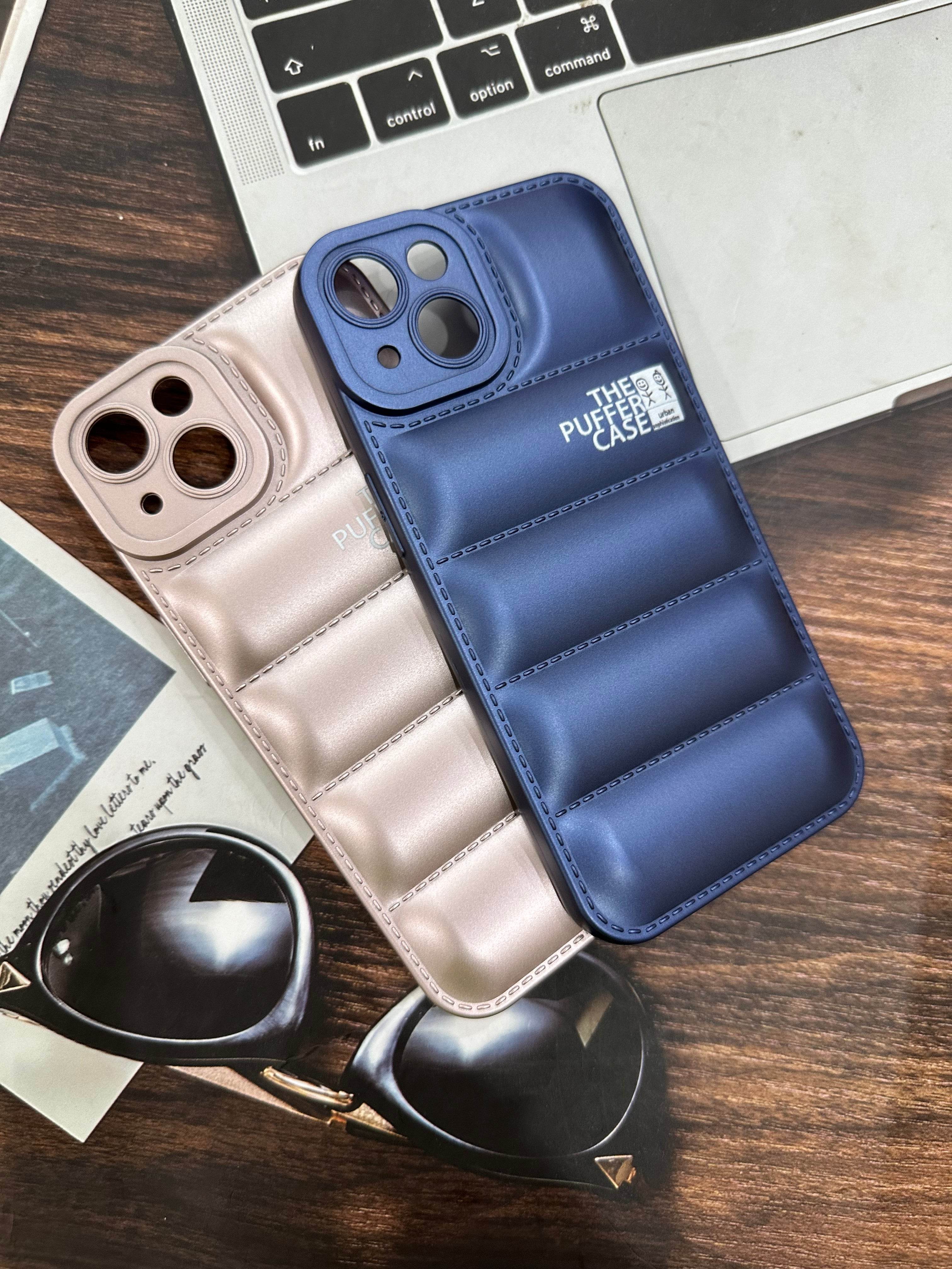 iPhone 12 Pro Max Premium Cushion Silicone Classy Case Cover- Blue - Guleel