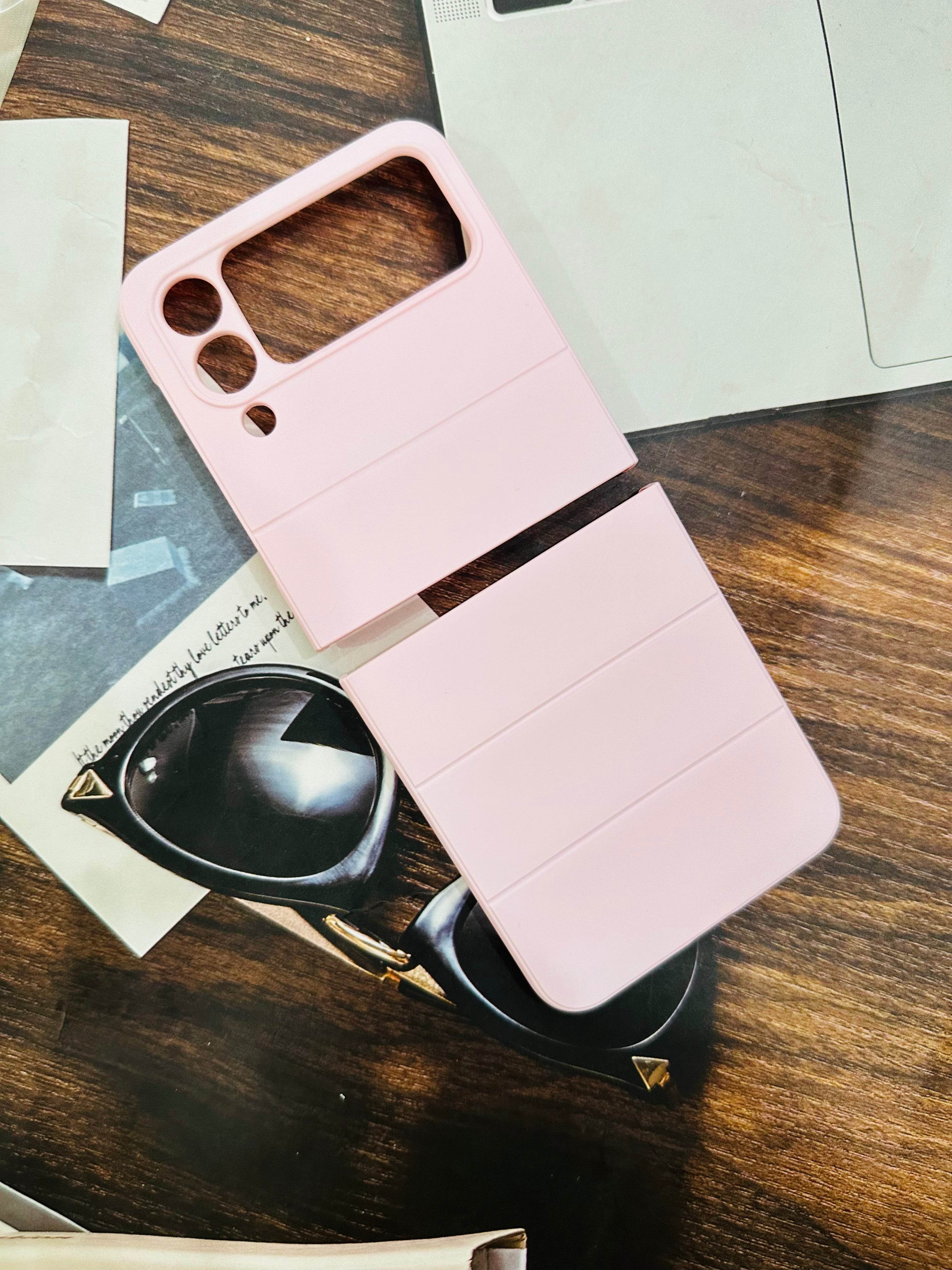 Samsung Galaxy Z Flip 4 Premium Shock Proof Matte Finish Back Cover - Rose Gold - Guleel