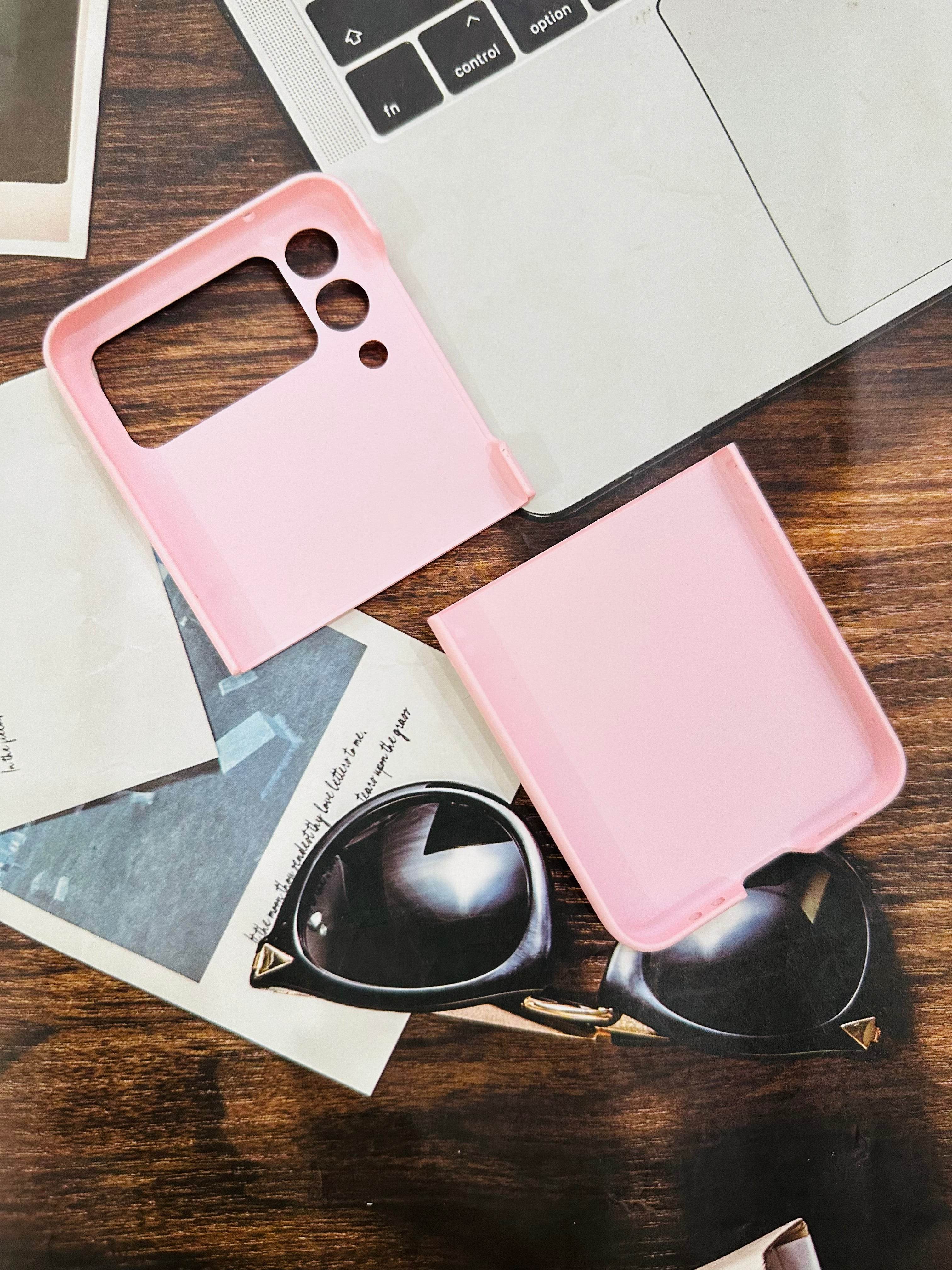 Samsung Galaxy Z Flip 4 Premium Shock Proof Matte Finish Back Cover - Rose Gold - Guleel