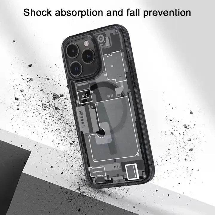 iPhone 14 Pro Max Premium Magsafe Compatible Shockproof Case Cover - White - Guleel