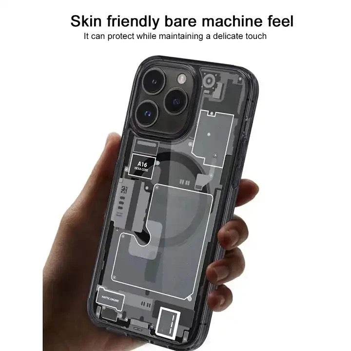 iPhone 14 Pro Premium Magsafe Compatible Shockproof Case Cover - White - Guleel