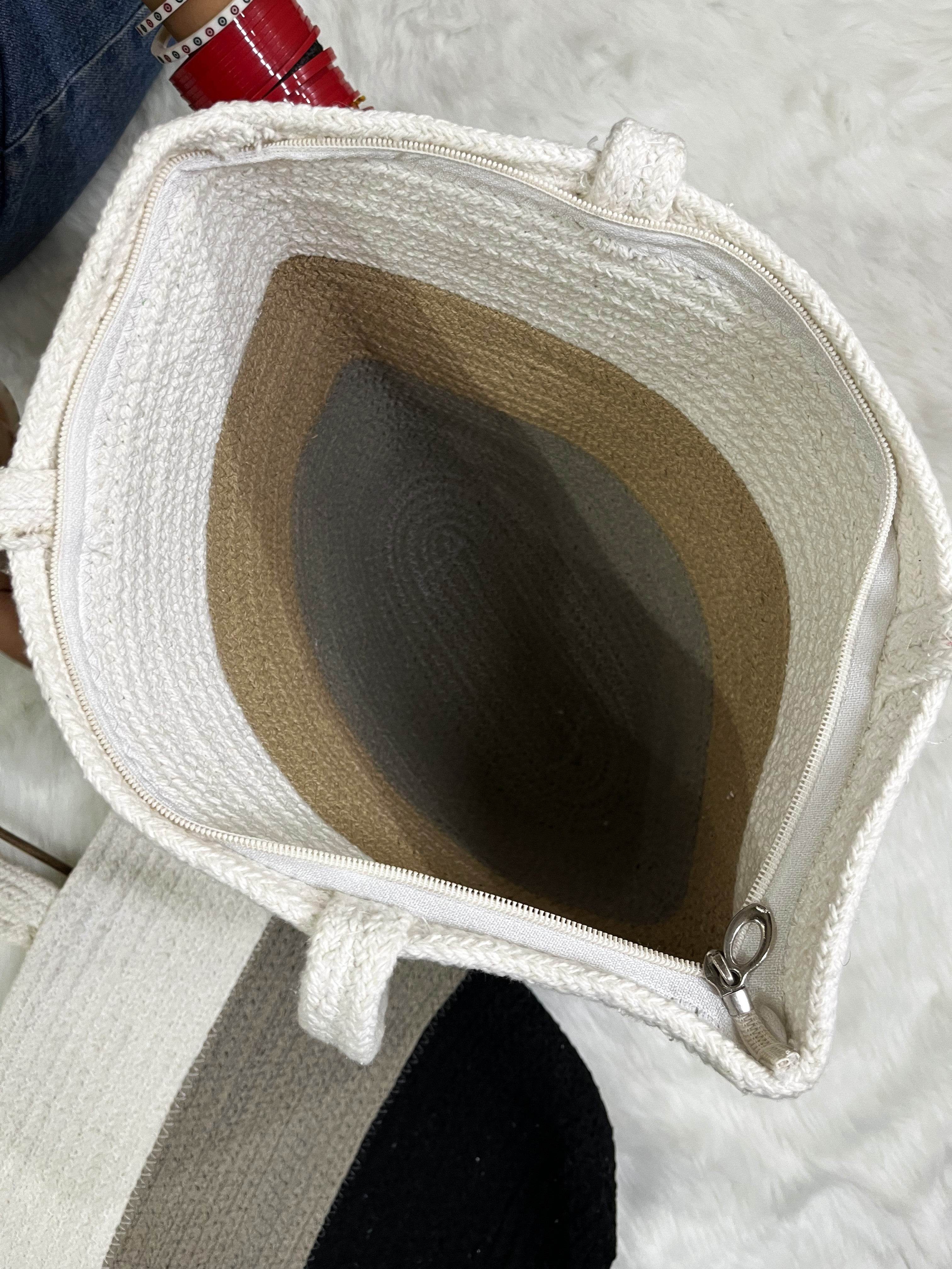 Multicoloured Beach Tote Handmade Bags - Brown Shade - Guleel