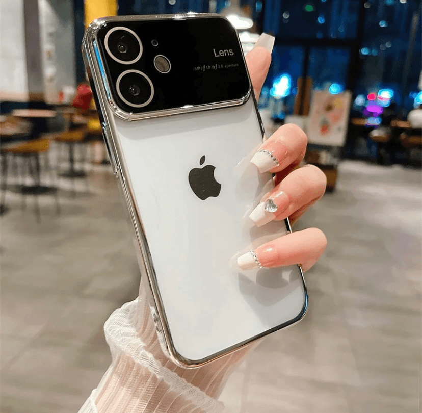 Premium Transparent Camera Lens Protection Silicone Case Cover - Silver - Guleel