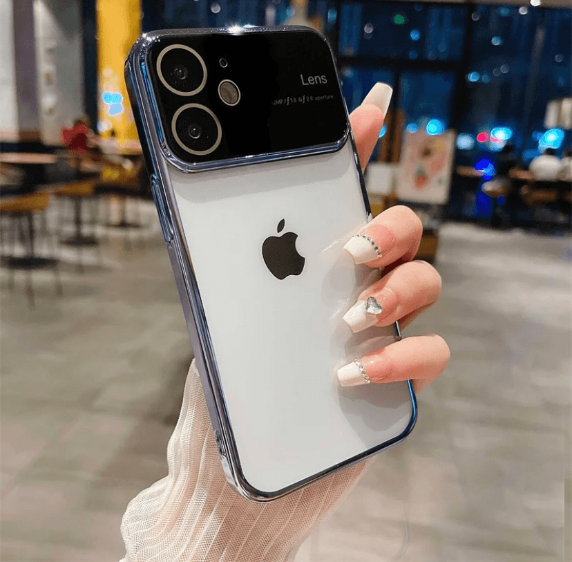 Premium Transparent Camera Lens Protection Silicone Case Cover - Sierra Blue - Guleel