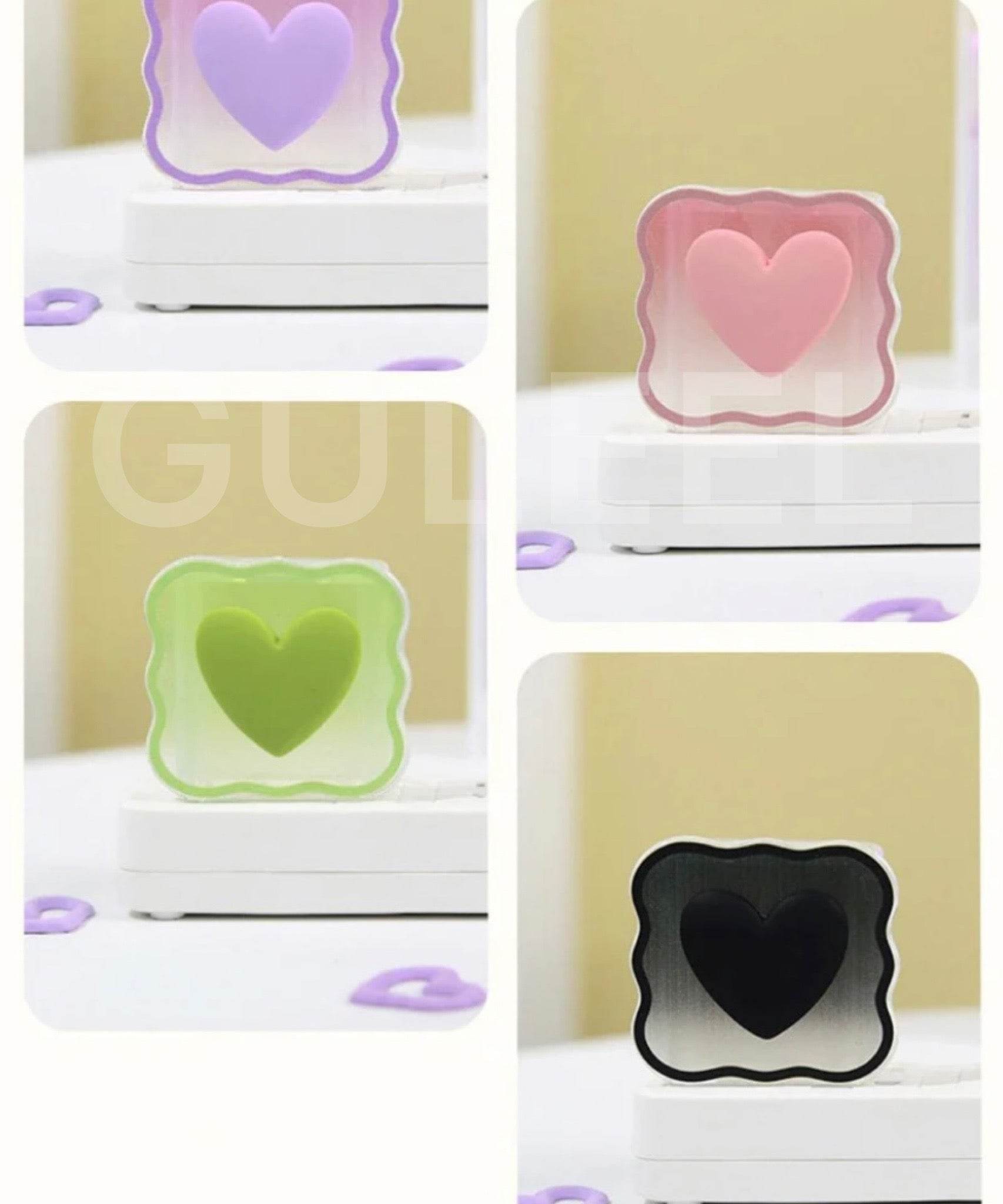 Silicone Cartoon iPhone 3D Heart Charger Case Cover for 18-20W Chargers - Light Green ( With Wire Cover ) - Guleel