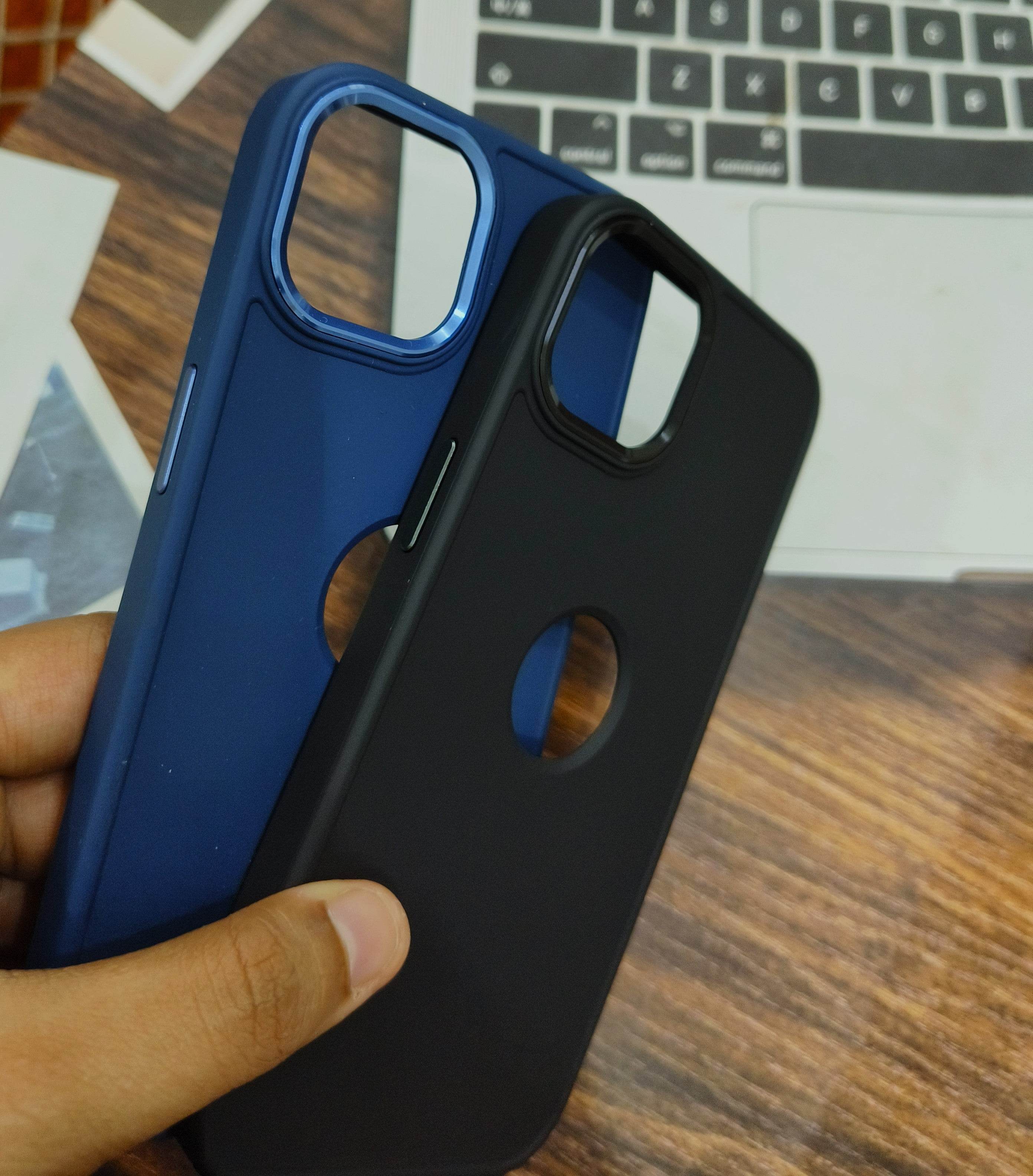 iPhone 13 Camera Ring Shock Proof Case - Blue - Guleel