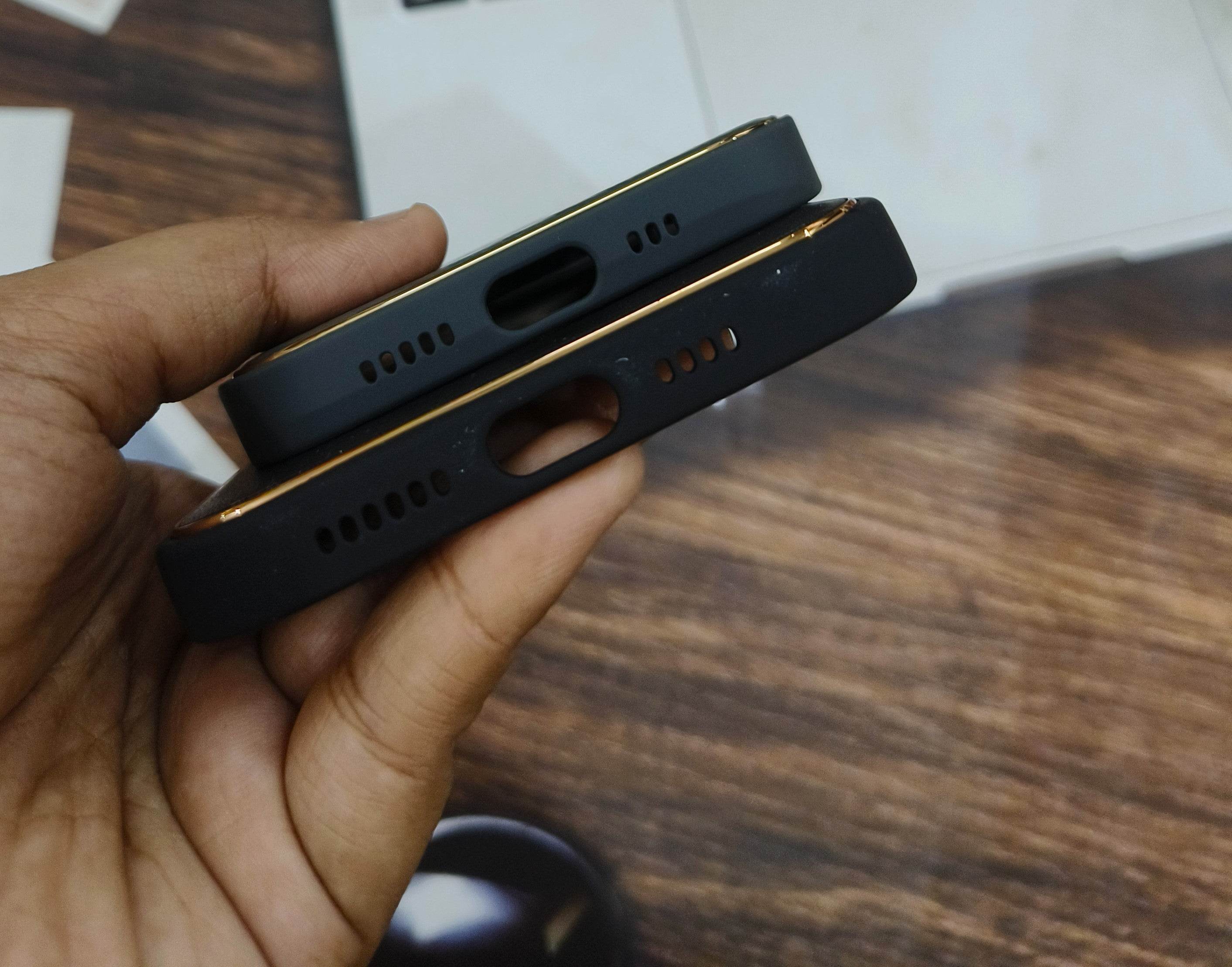 iPhone 13 Premium Carbon Fibre Camera Protection Case - Dark Grey - Guleel