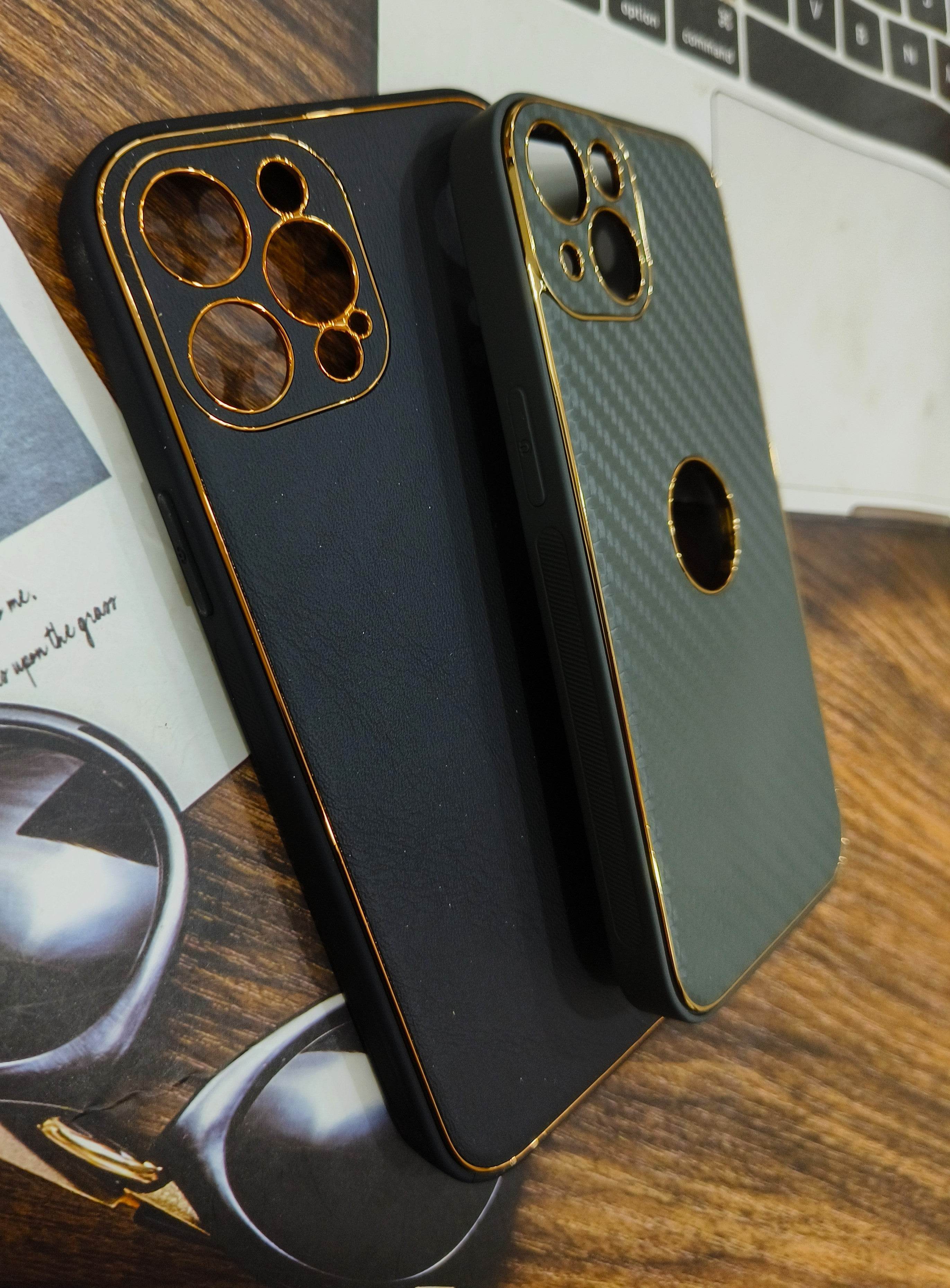 iPhone 13 Premium Carbon Fibre Camera Protection Case - Dark Grey - Guleel