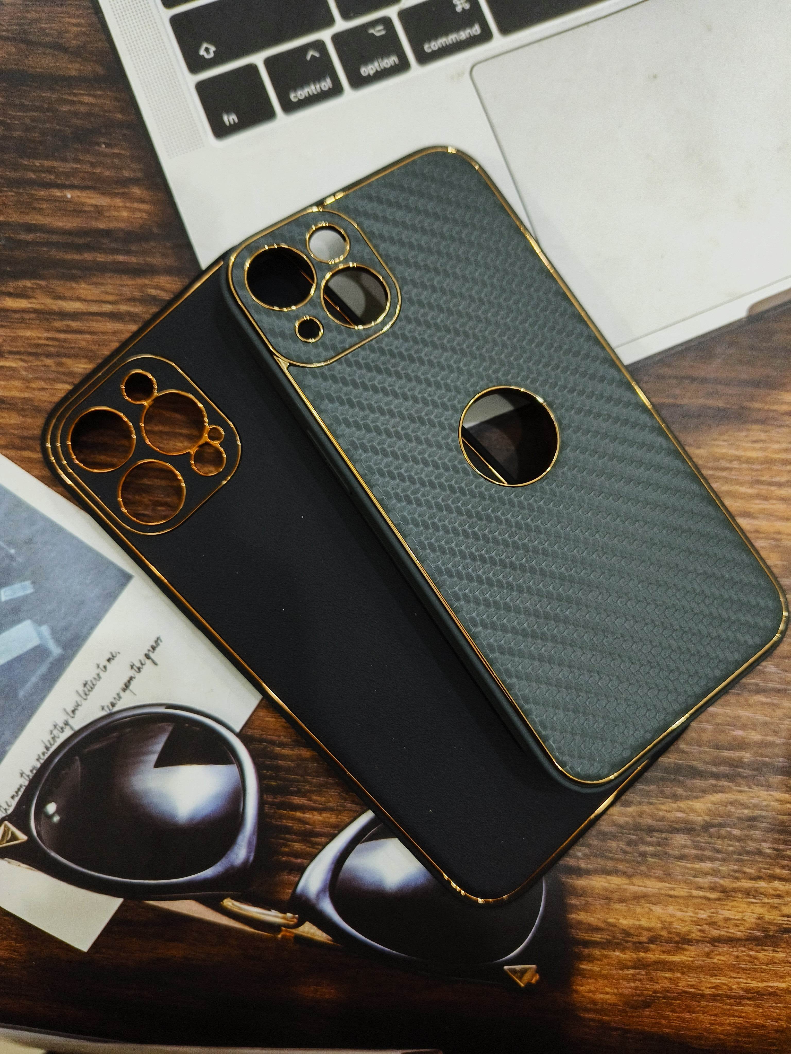 iPhone 13 Premium Carbon Fibre Camera Protection Case - Dark Grey - Guleel