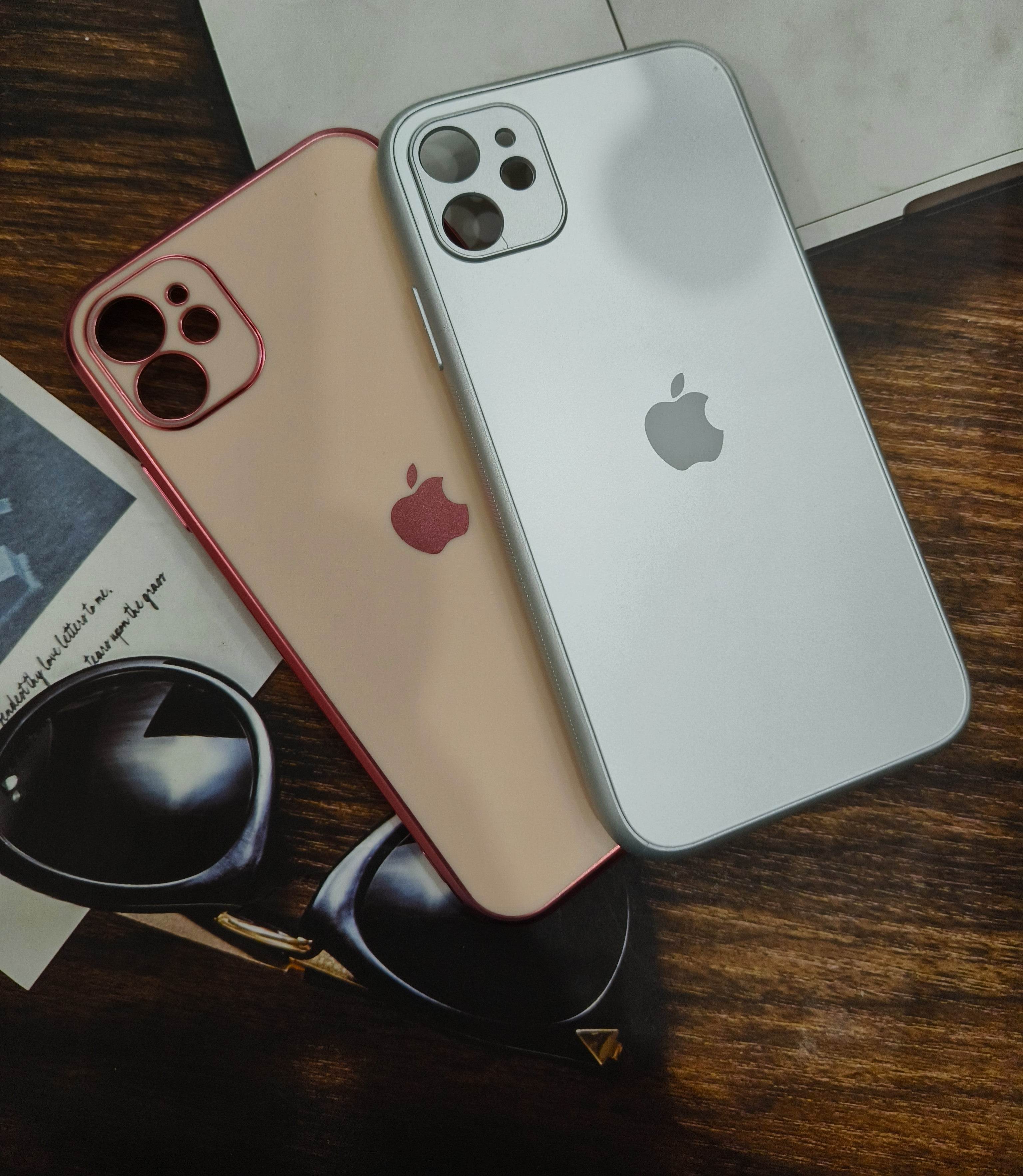 iPhone 11 Premium Silicone Logo Case - Rose Gold - Guleel