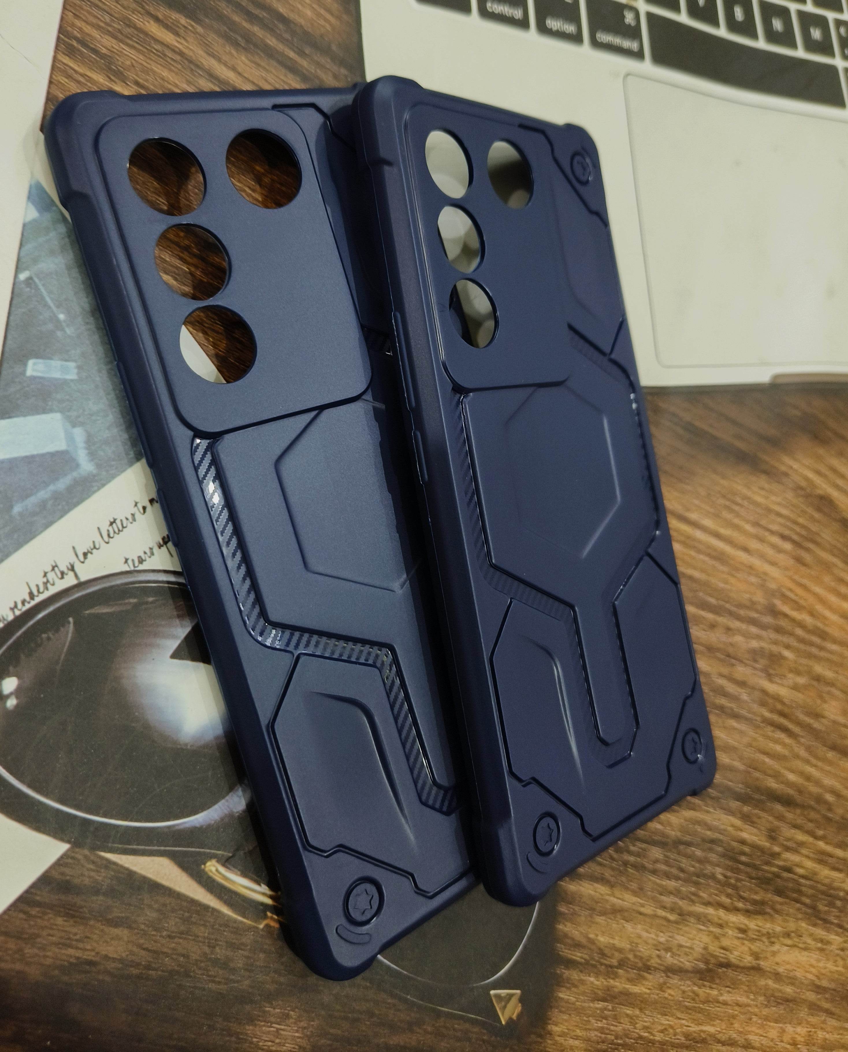 Vivo V27 Pro 5G Premium Armour Style Silicone Case - Blue - Guleel