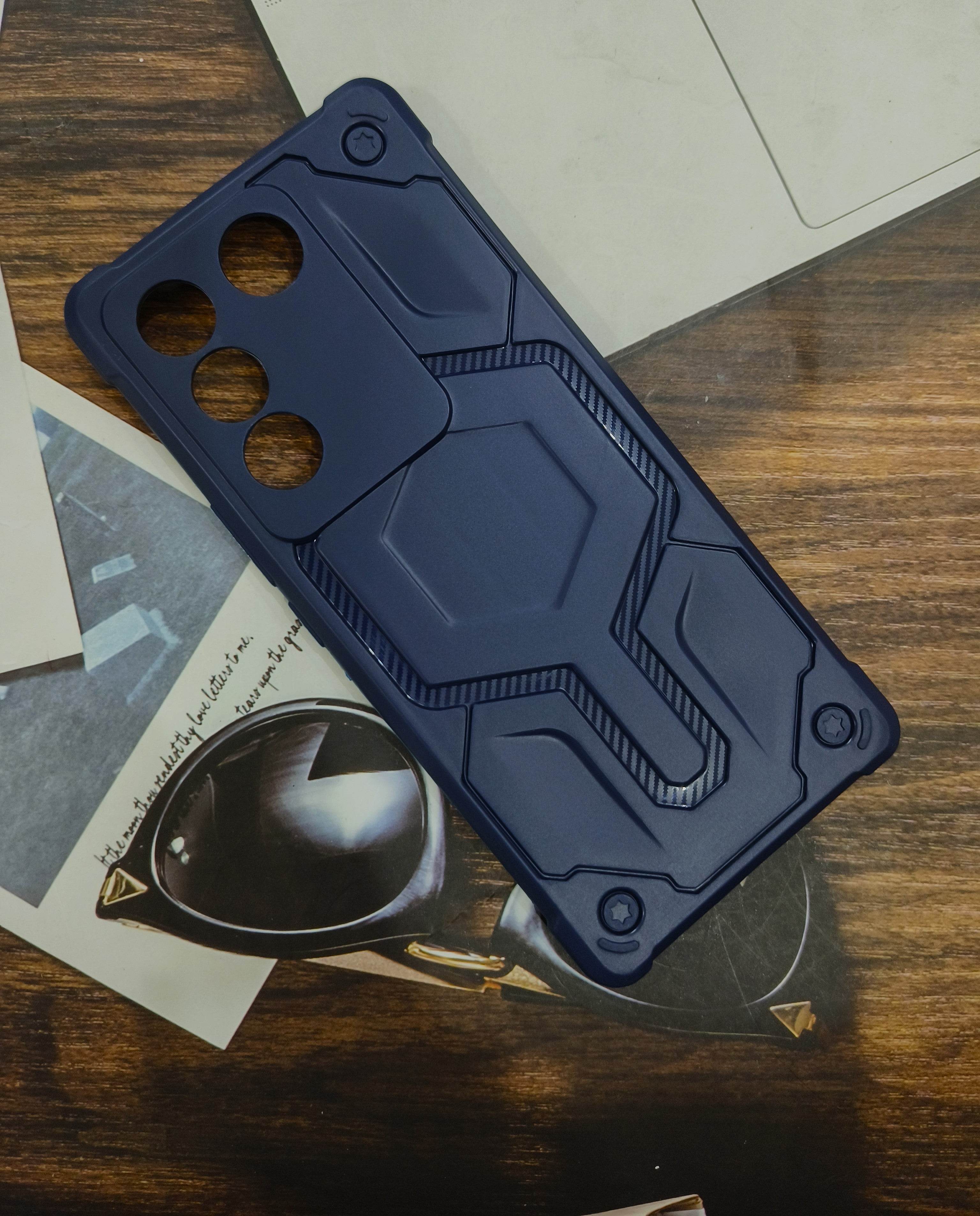 Vivo V27 Pro 5G Premium Armour Style Silicone Case - Blue - Guleel