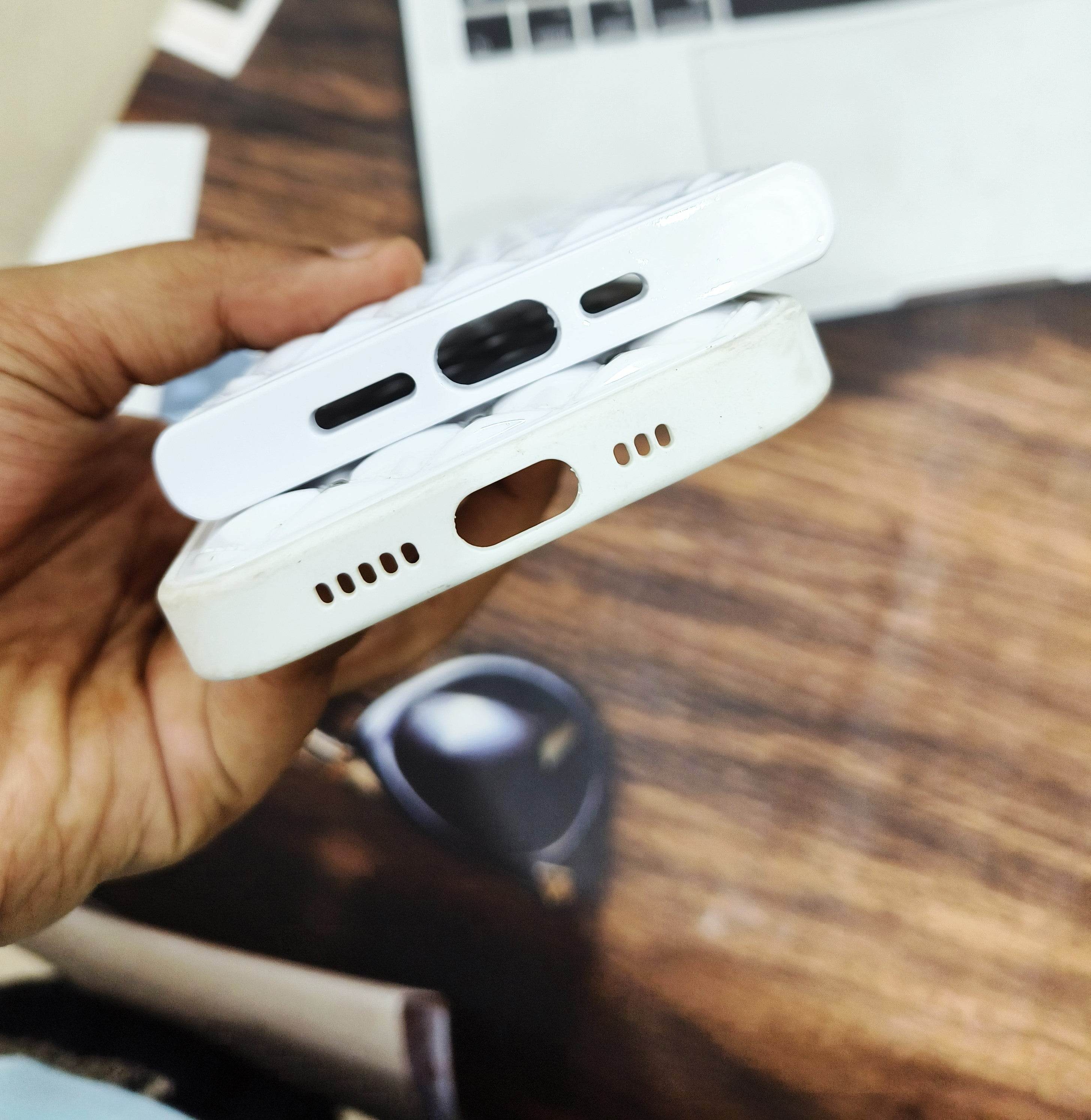 Premium Diamond Square Shock Proof Case - White - Guleel