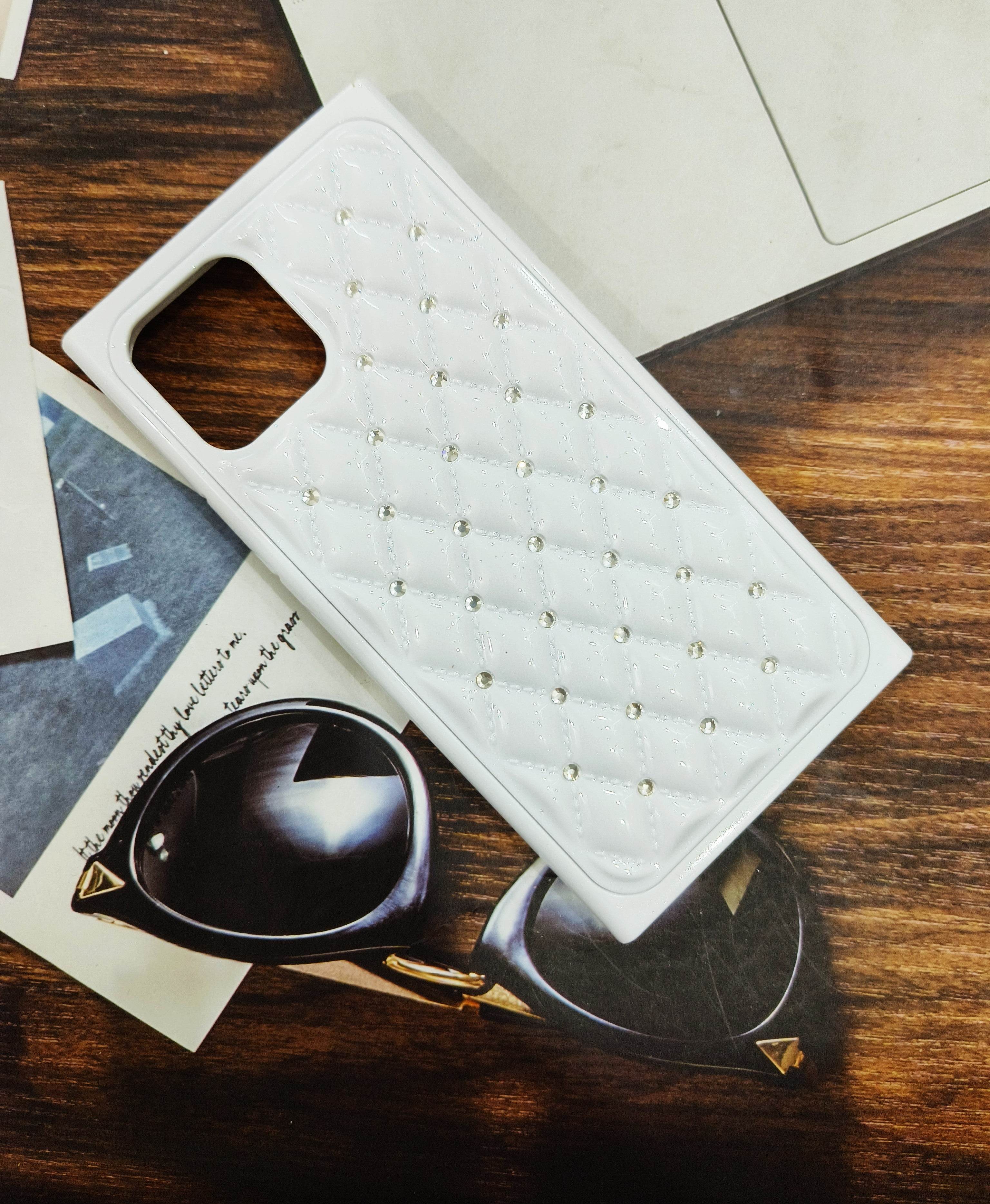 Premium Diamond Square Shock Proof Case - White - Guleel