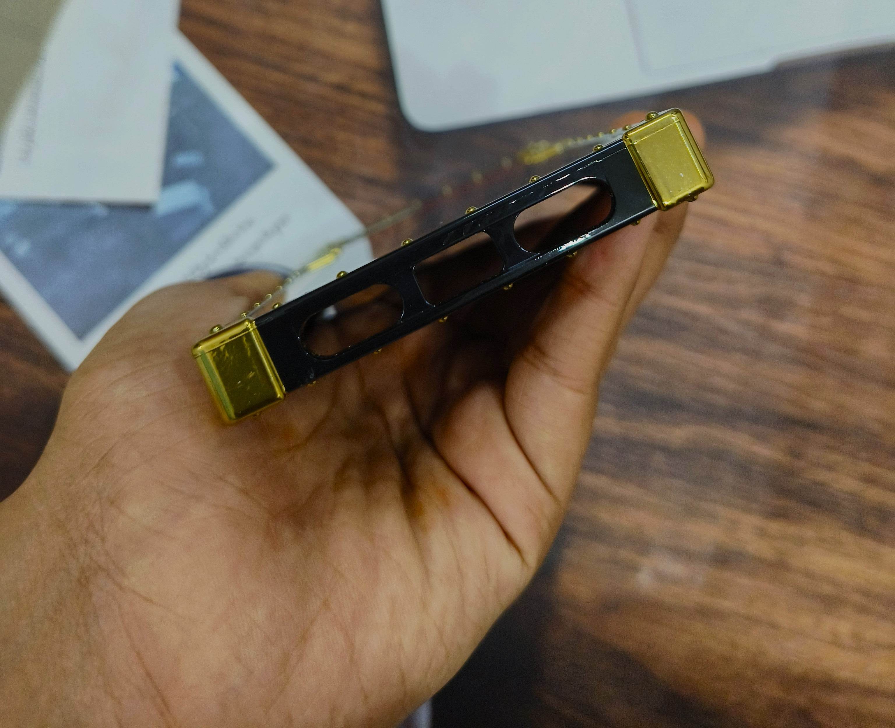 Premium Shock Proof Glass Trunk Case - Red Black - Guleel