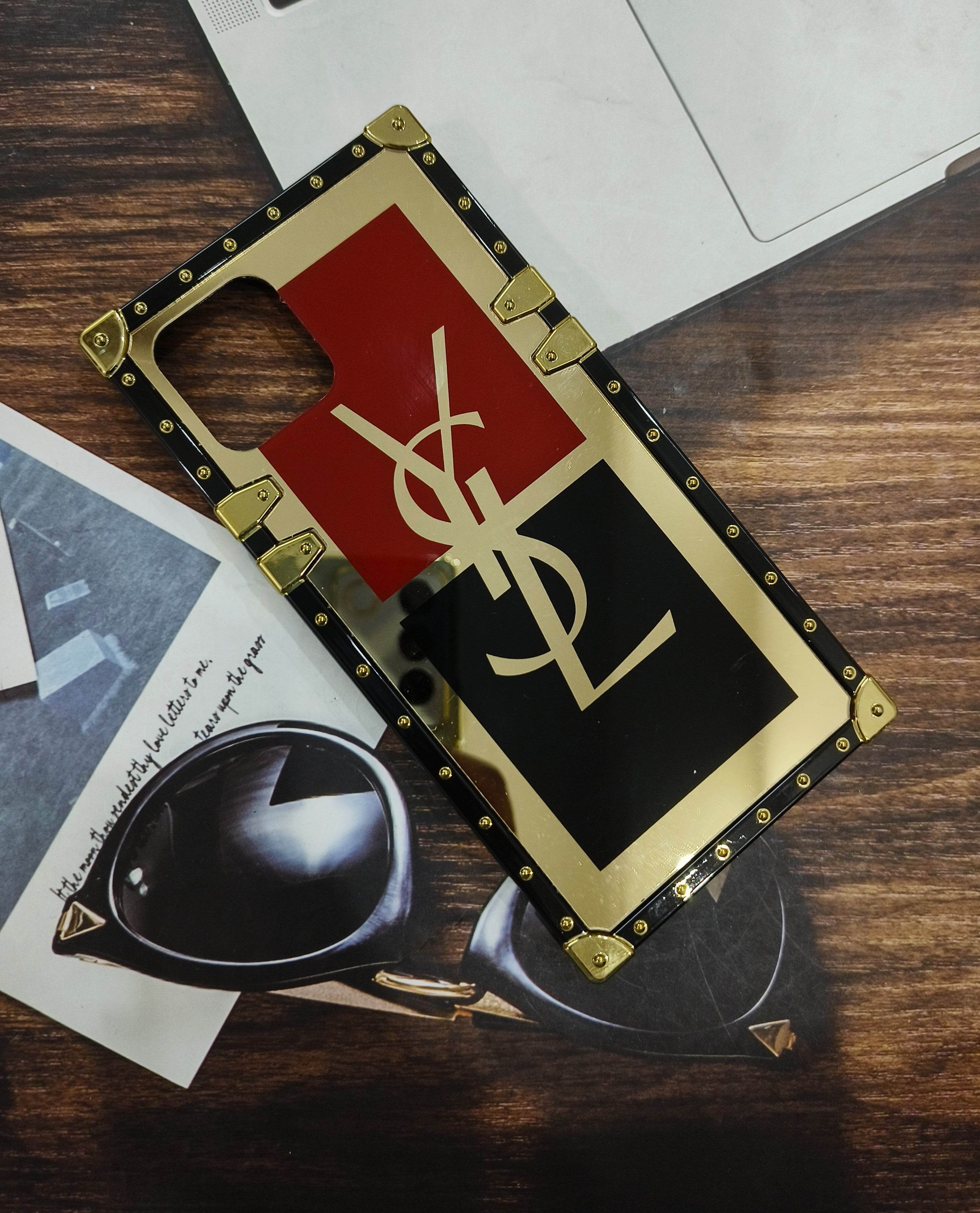 Premium Shock Proof Glass Trunk Case - Red Black - Guleel