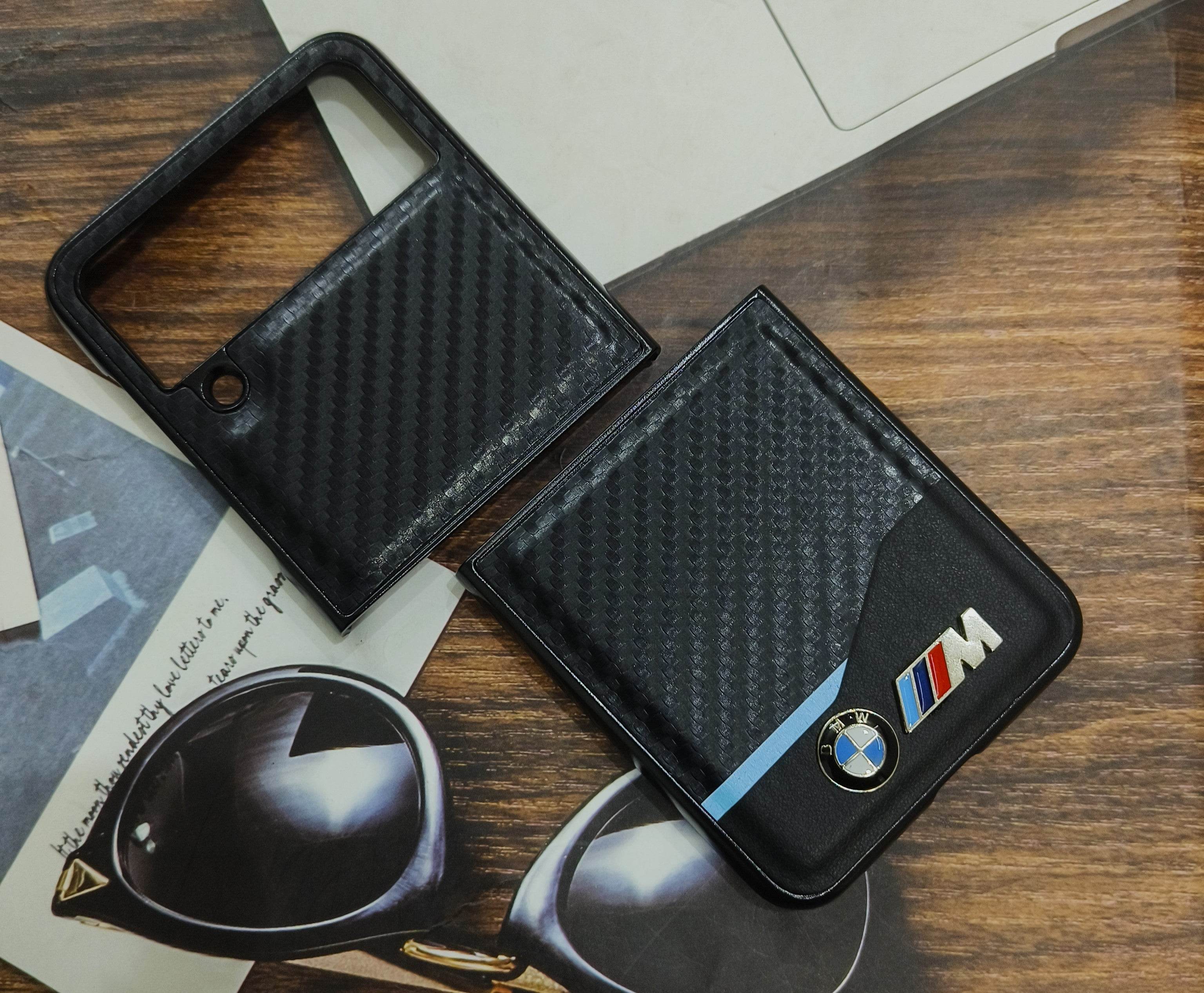 Samsung Z Flip 4 Premium Leather Finish Case Cover - BMW Special Edition - Guleel