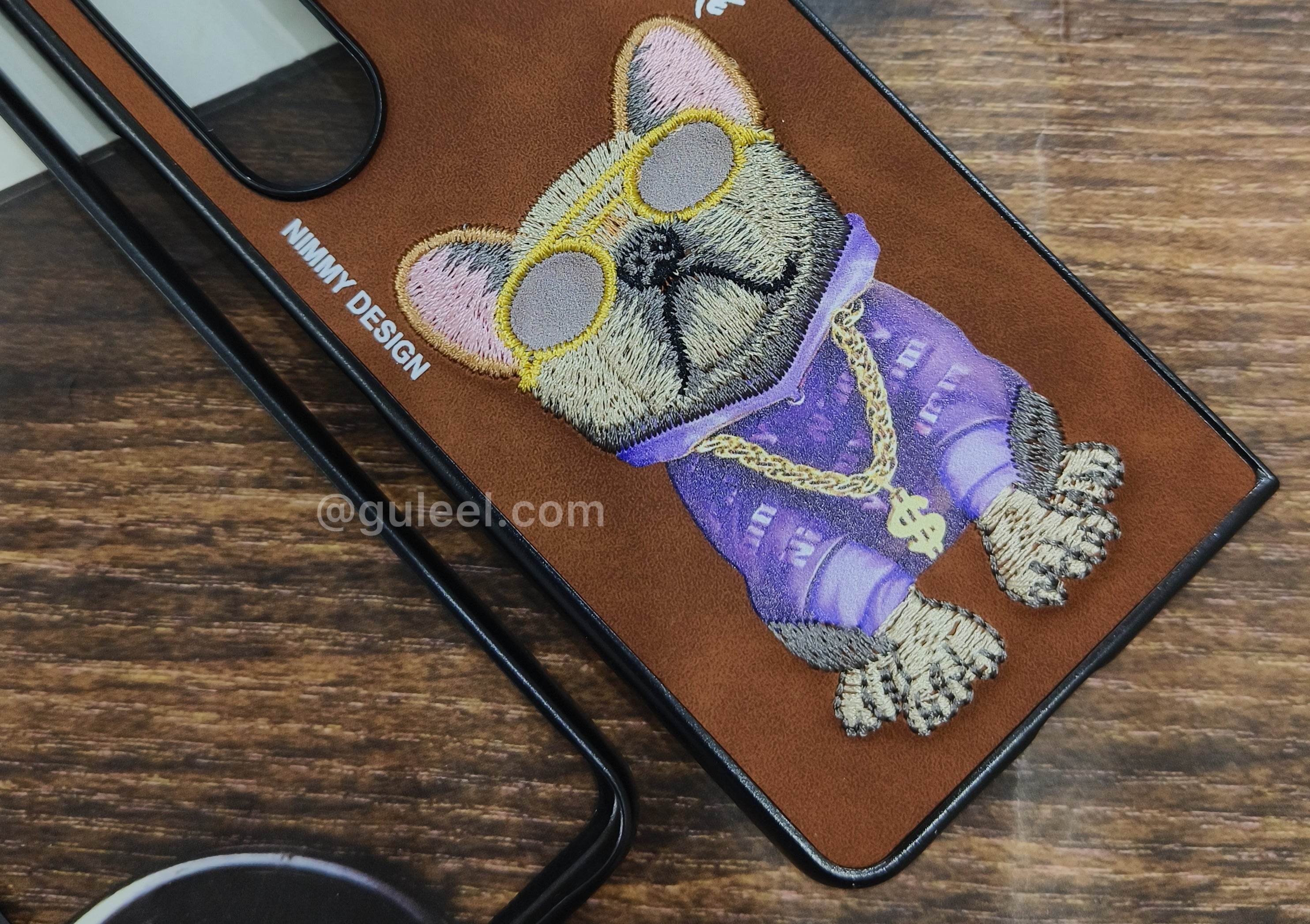 Samsung Galaxy Z Fold 4 Premium Santa Barbara Case Cover - Brown Bulldog - Guleel