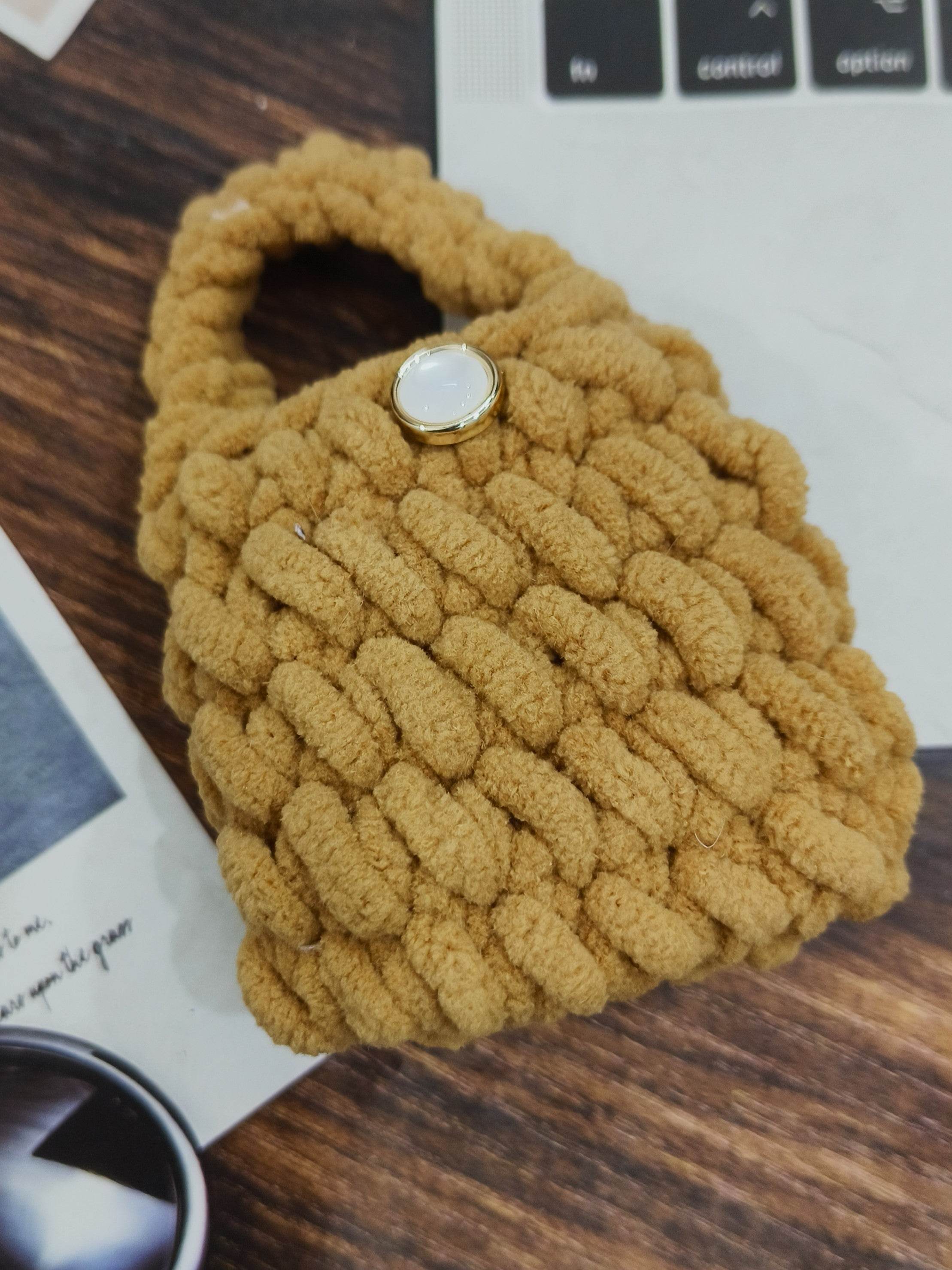 Universal Cartoon Accessories Silicone Organizer Case Cover for Portable Charger, Cables, Earphone, Cord, SD Card - Cute Dog Brown - Guleel