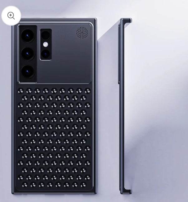 Samsung Galaxy S24 Ultra Aero Mesh Metallic Hybrid Case - Black - Guleel