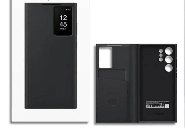 Samsung Galaxy S24 Ultra Smart View Wallet Flip Case - Black - Guleel