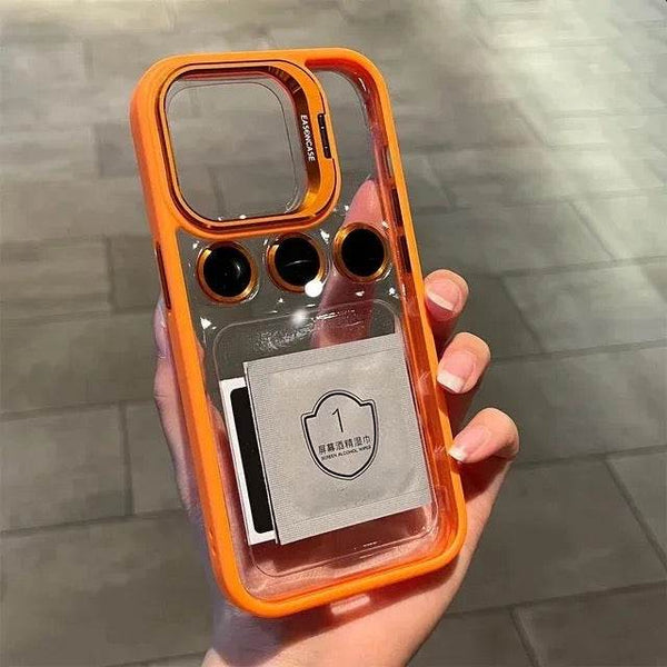 Premium Camera Lens Protector with Metal Frame Holder Transparent Case with FREE Lens - Guleel